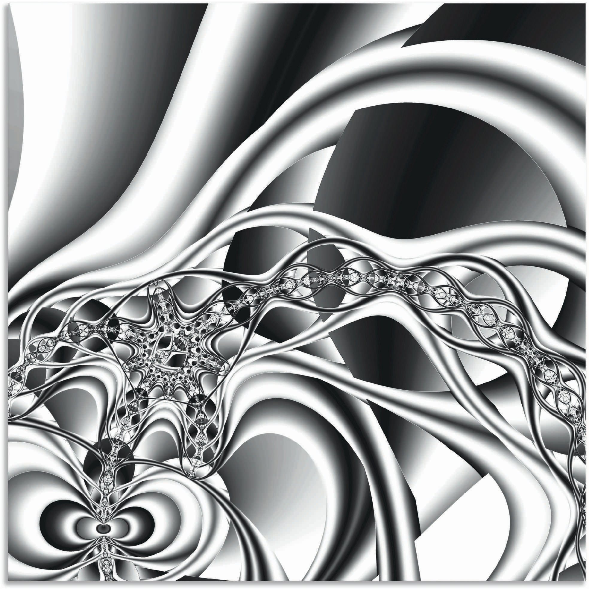 Artland Wandbild Silberne Kette, Muster (1 St), als Alubild, Leinwandbild, Wandaufkleber oder Poster in versch. Größen | Poster