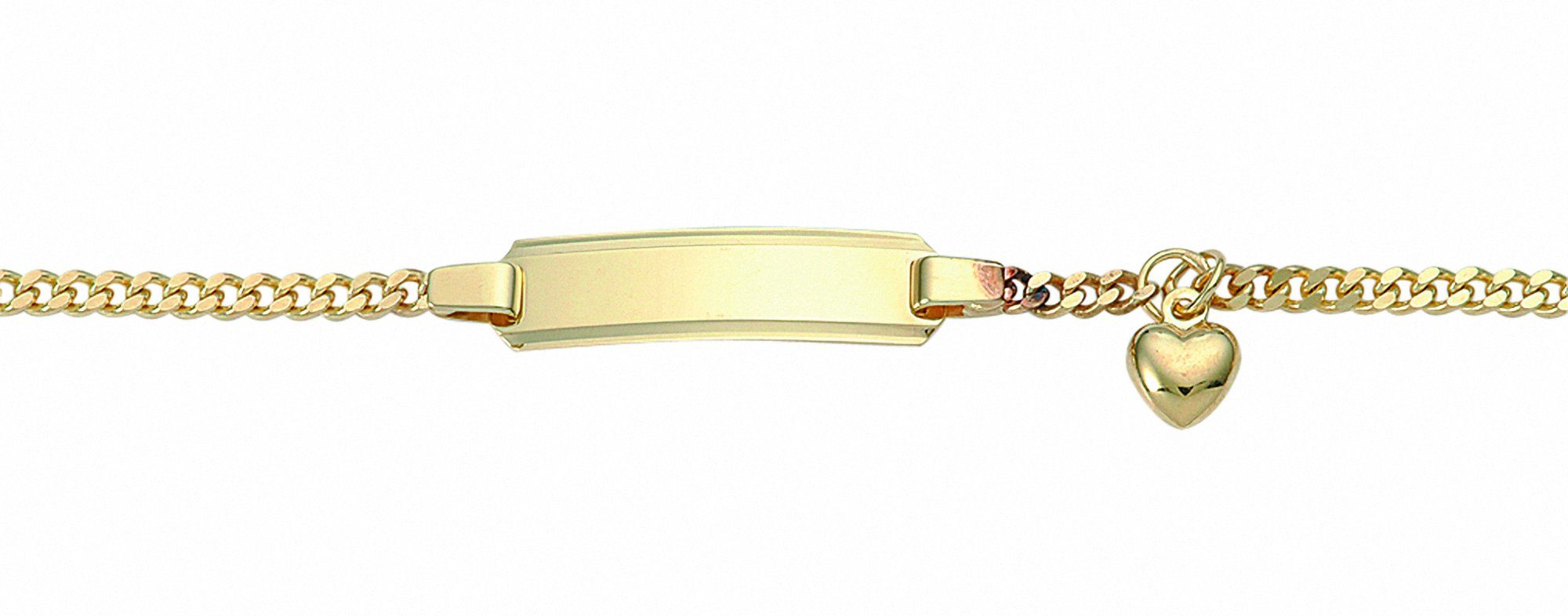 Damen Goldschmuck Damen Goldschmuck, Goldarmband Flach für Panzerkette Adelia´s 585 Gold