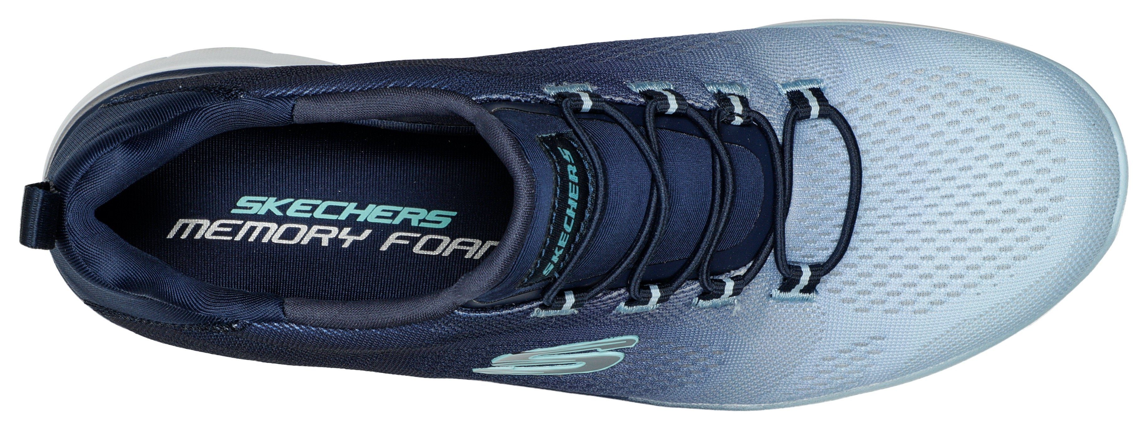 BRIGHT schönem Sneaker SUMMITS mit navy Skechers CHARMER Slip-On Farbverlauf