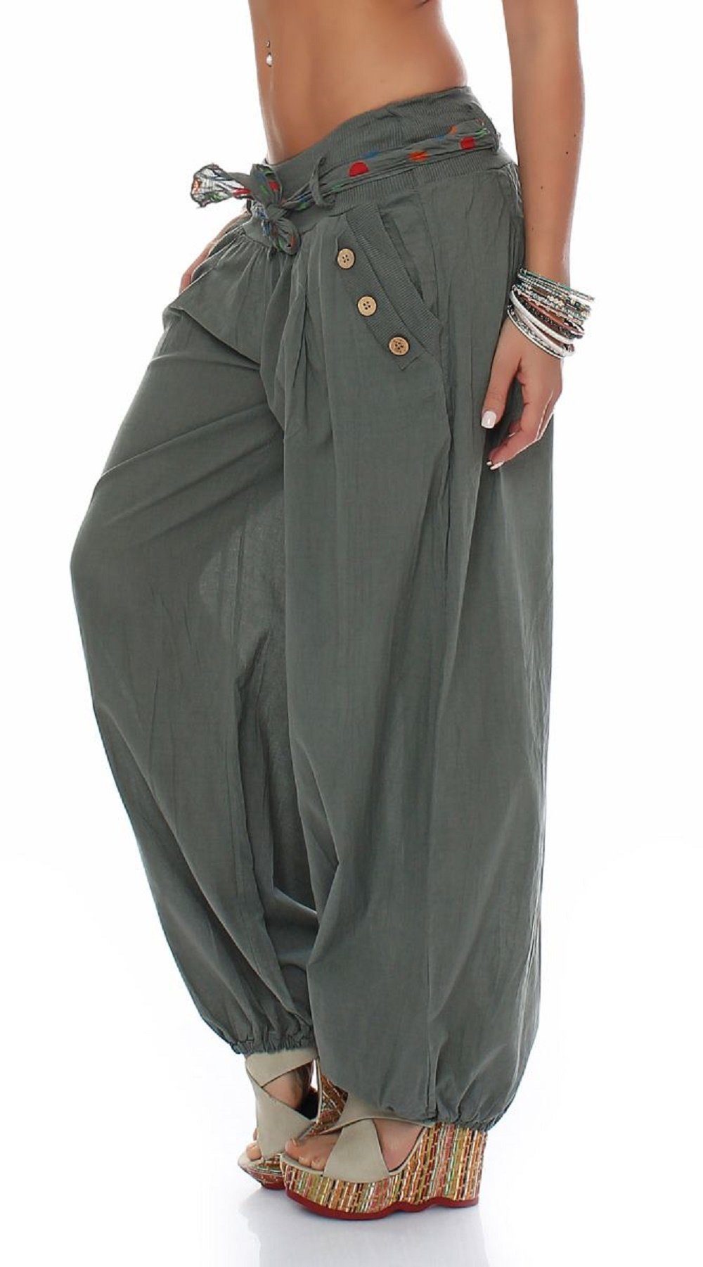 malito more than fashion Haremshose malito Damen Pumphose in Unifarben, lei günstig online kaufen