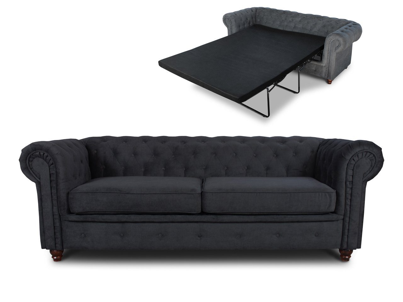 3-er, Asti mit 3 Sofa Schlaffunktion, Schlafsofa Bettsofa Bis, Sofnet Sofagarnitur, Chesterfield