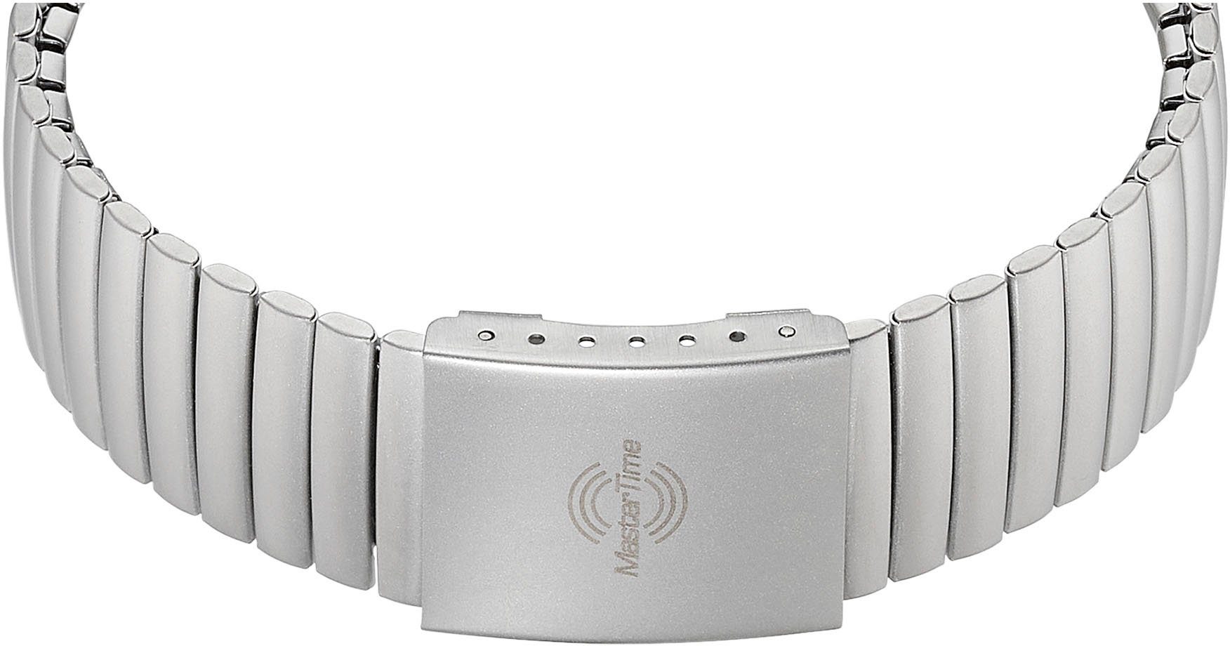 MASTER TIME Funkuhr Super Power MTGA-10823-32M, Armbanduhr, Quarzuhr, Herren, Datum, Leuchtzeiger, Flexband, Zugband