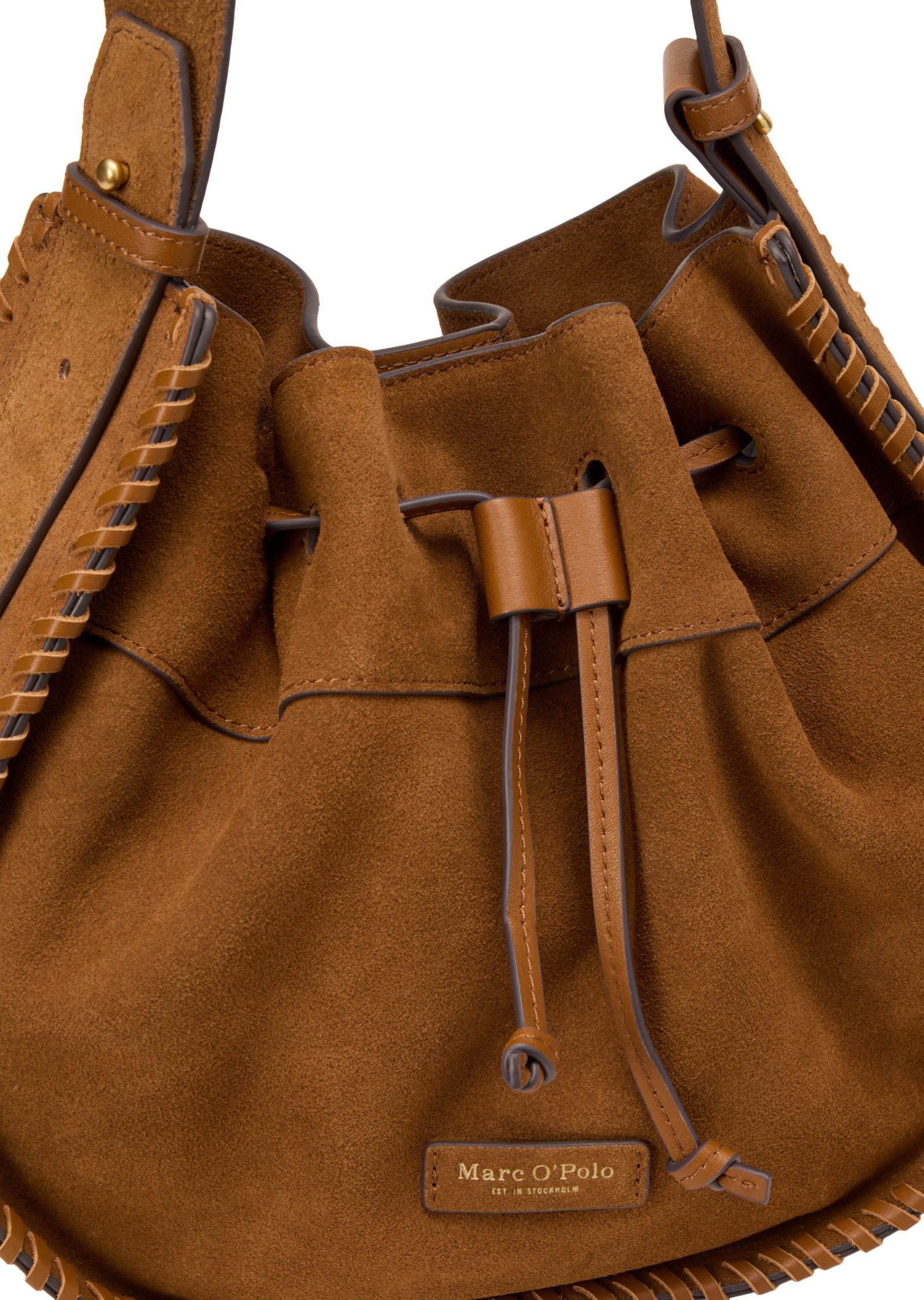 Marc O'Polo Umhängetasche aus weichem Veloursleder