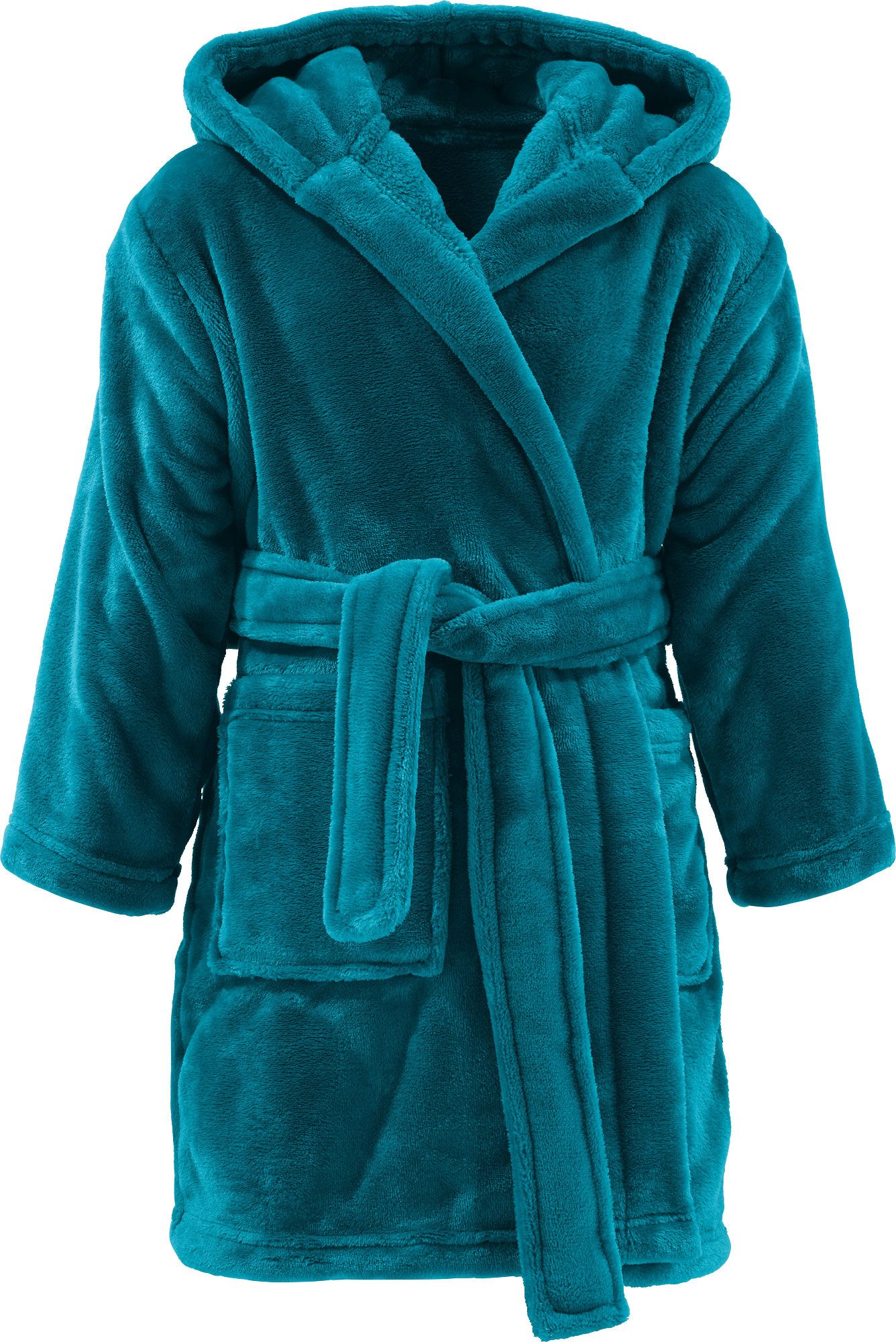REDBEST Kinderbademantel Kinder-Bademantel "Perris" mit Kapuze, Rückenlänge: 66 cm, Fleece, mit Kapuze/mit Aufsatztasche:, default, Fleece Uni