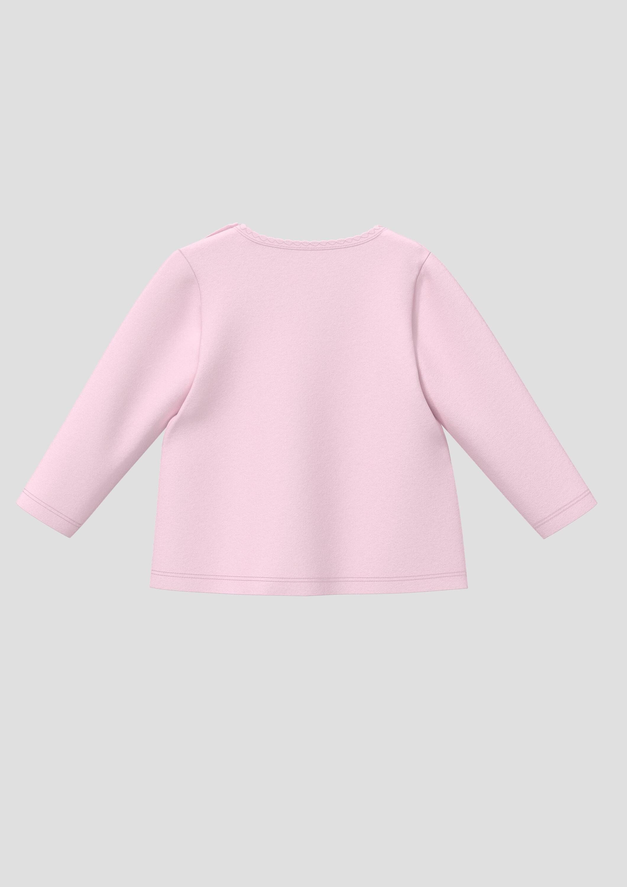 s.Oliver Langarmshirt T-Shirt Langarmshirt mit Print und Applikation