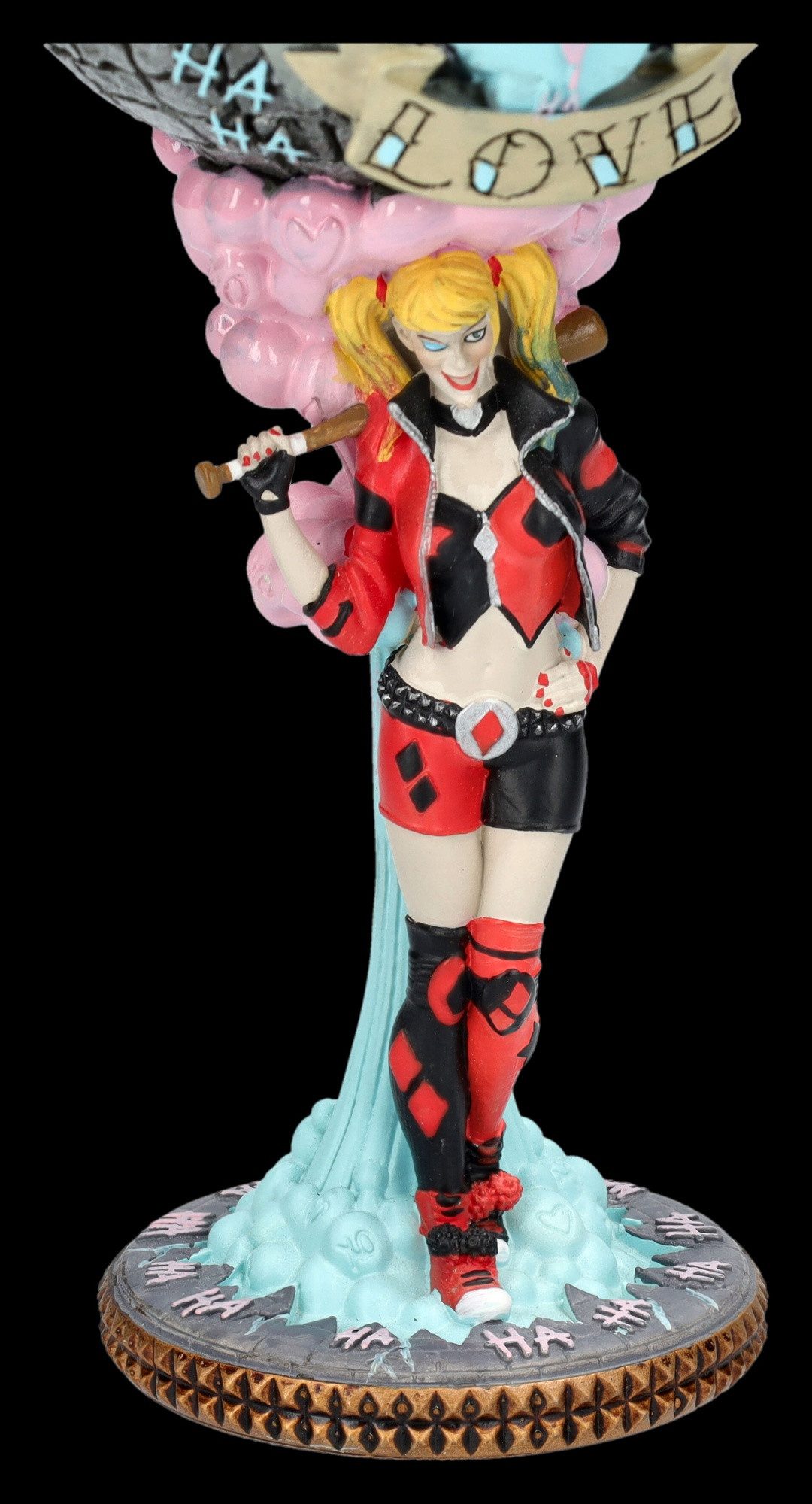 Figuren Shop GmbH Becher Harley Quinn Weinkelch – DC Merchandise Sammler Kelch 19,5 cm Becher, Kunststein (Polyresin), Edelstahl