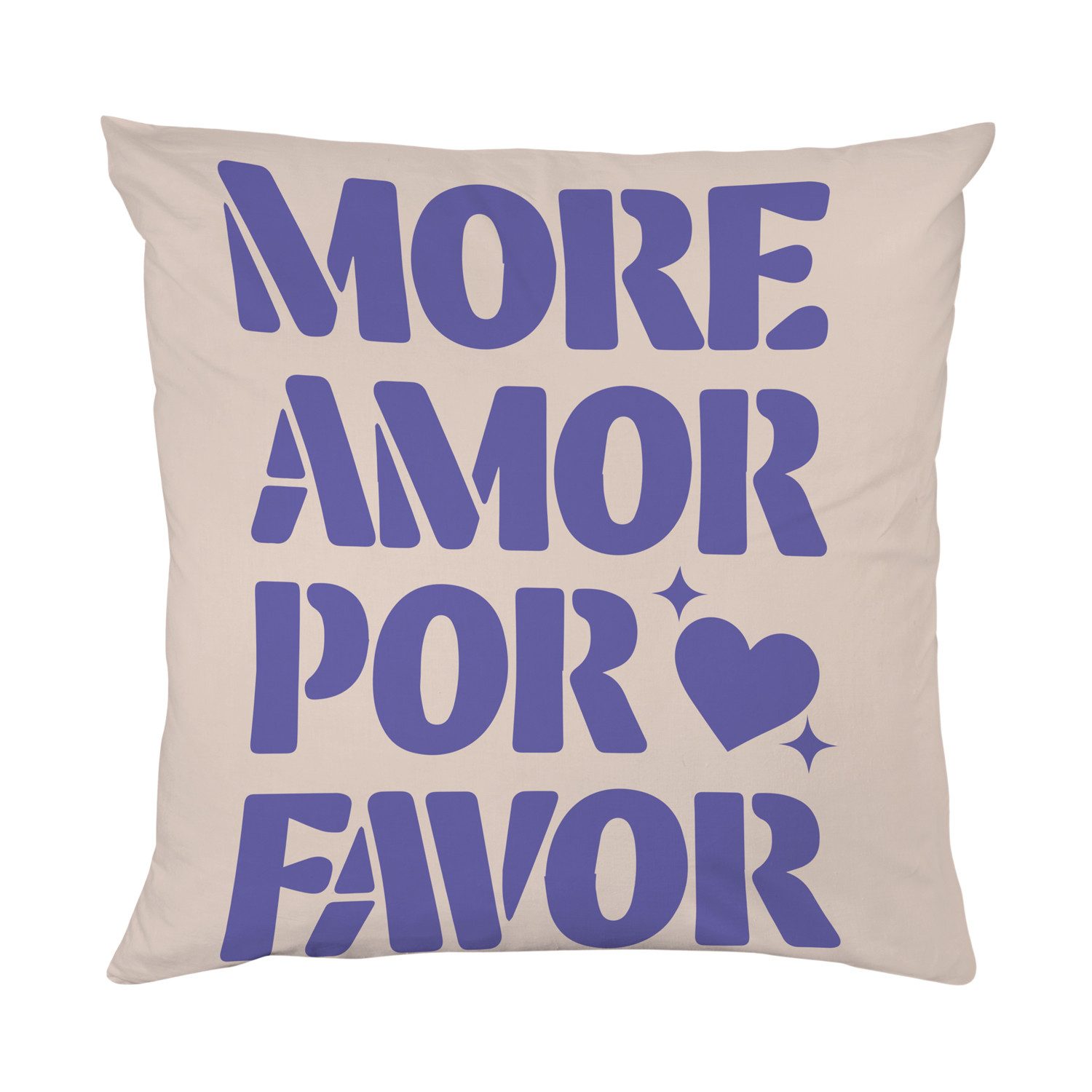 queence Dekokissen More Amor, Beidseitig bedruckte Kissenhülle, Kissen 40x40cm, inkl. Reißverschluss