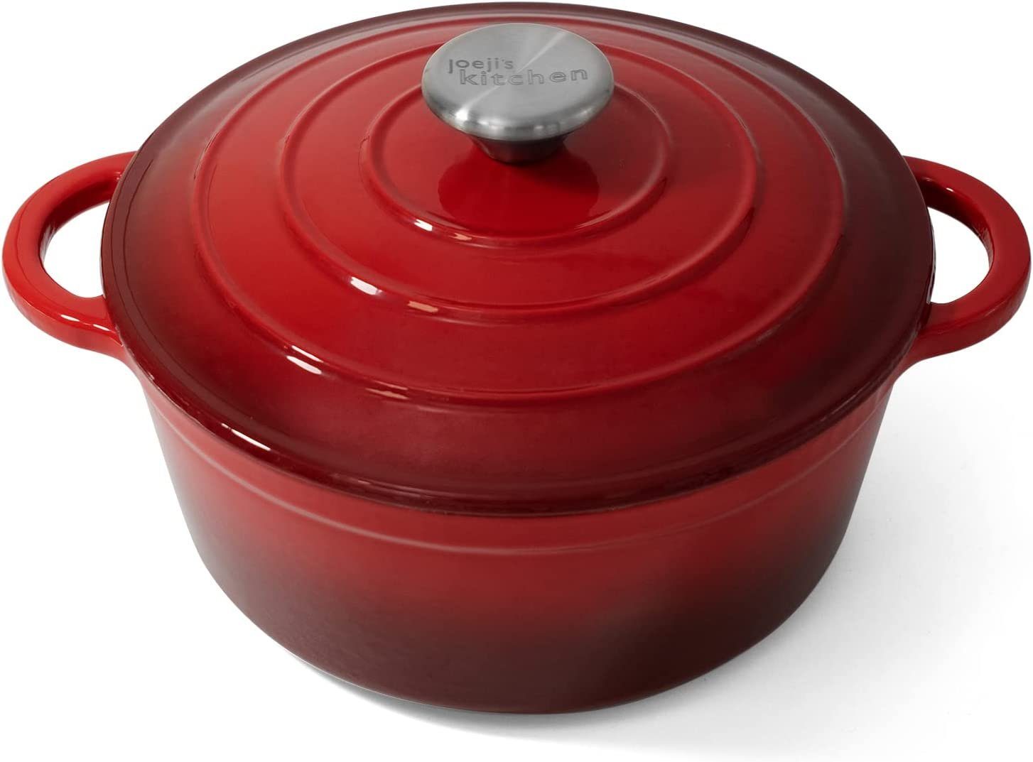 Kochtopf Gusseisentopf mit Deckel Induktion 28 cm 2,7 Liter Antihaft-Gusseisen