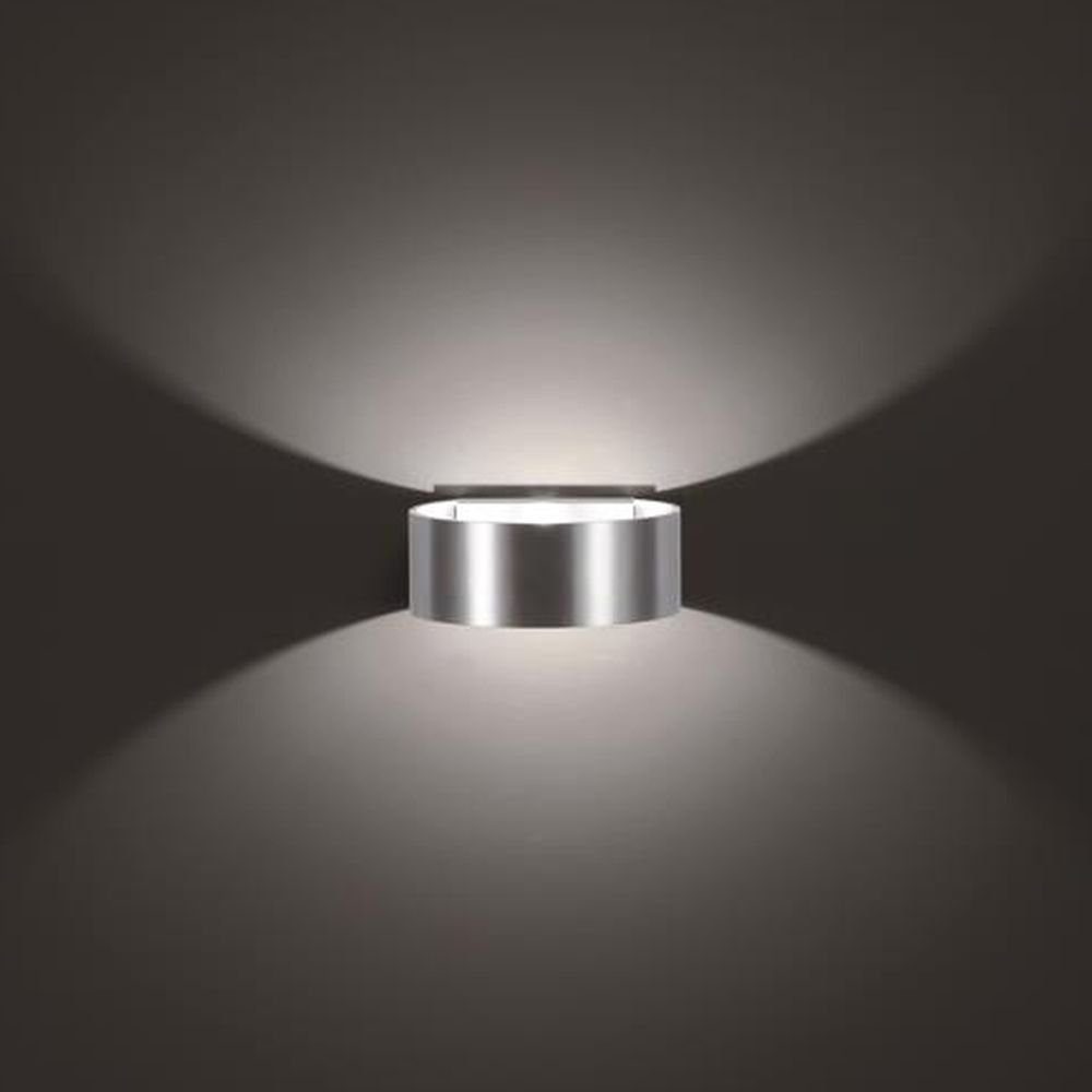 click-licht LED Wandleuchte LED Wandleuchte Fosca in aluminium-matt 7W 580lm, keine Angabe, Leuchtmittel enthalten: Ja, fest verbaut, LED, warmweiss, Wandleuchte, Wandlampe, Wandlicht