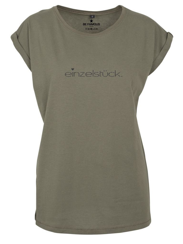 Print-Shirt Be Famous Women Rolled T-Shirt. günstig online kaufen