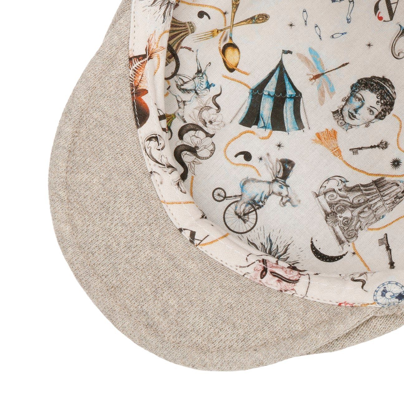 Alfonso D´Este Flat Cap (1-St) Schirmmütze mit Schirm, Made in Italy