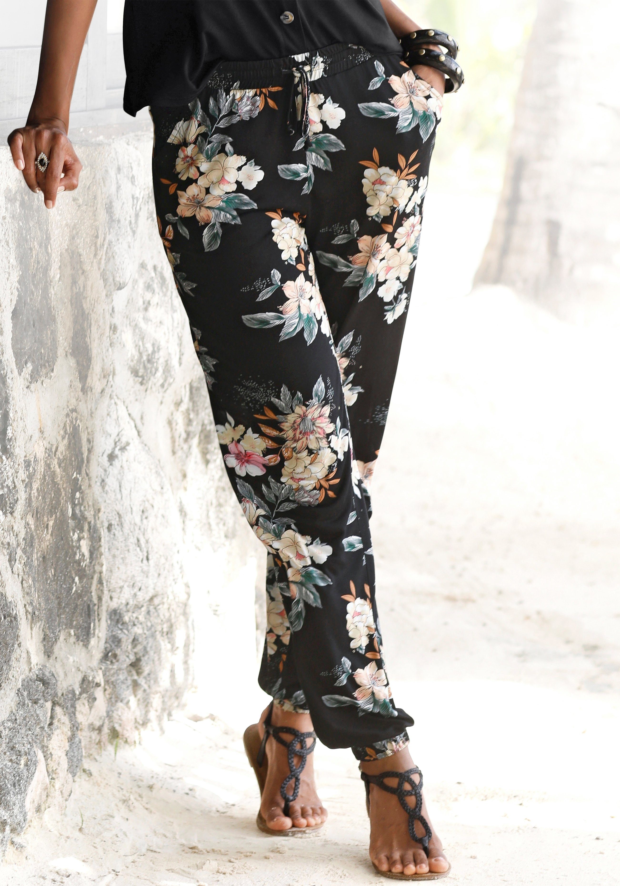LASCANA Strandhose mit Blumendruck online kaufen | OTTO