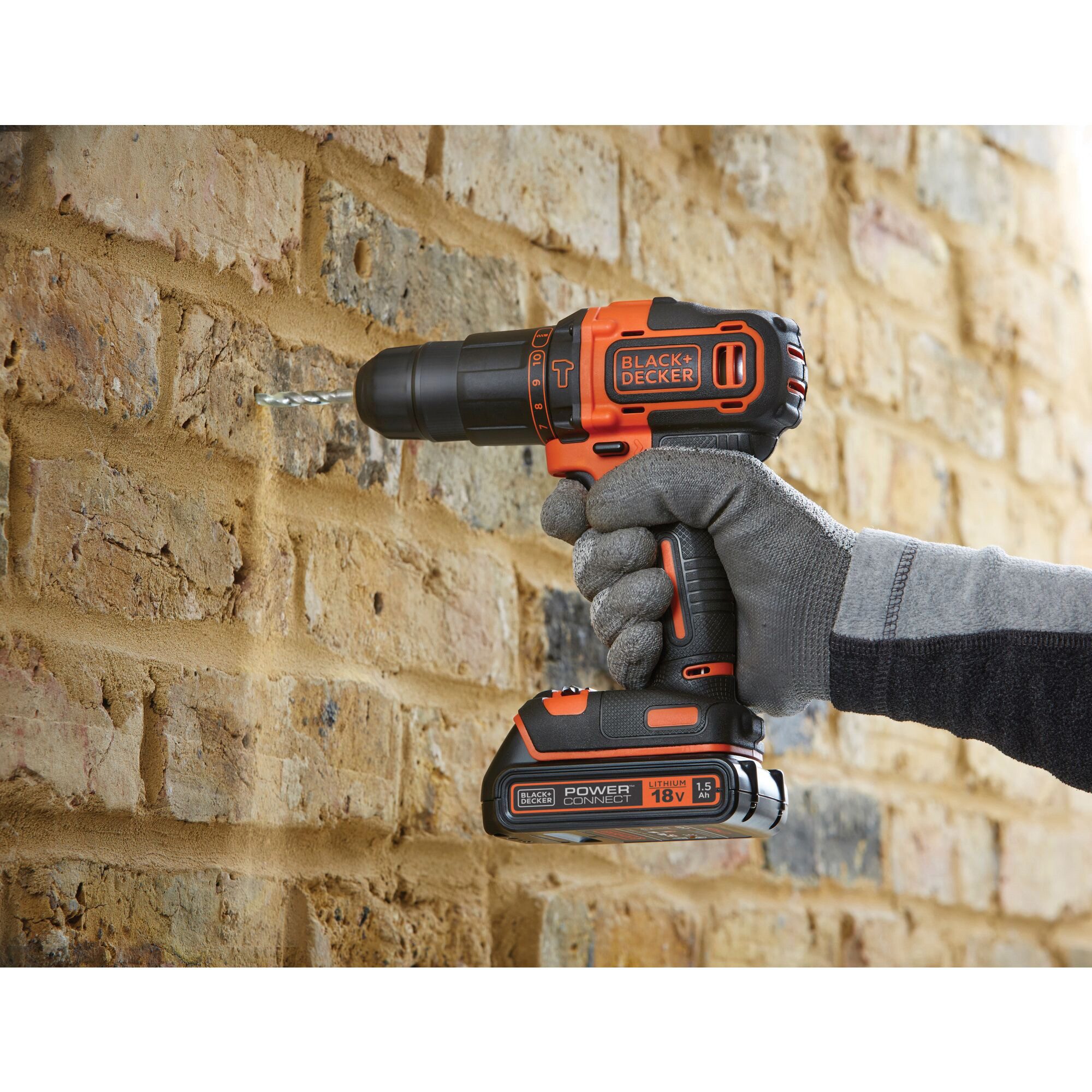 Black + Decker Bohrmaschine BLACK+DECKER Akku-Schlagbohrschrauber BCKSB04