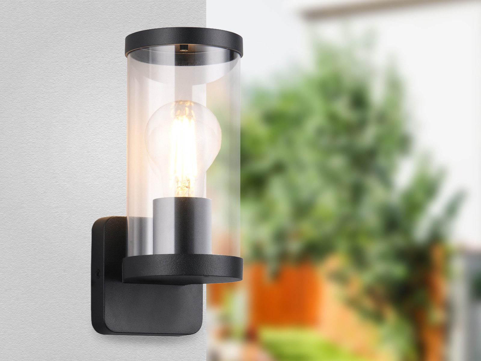 Reality Leuchten LED Außen-Wandleuchte, LED wechselbar, Warmweiß, Fassaden- günstig online kaufen