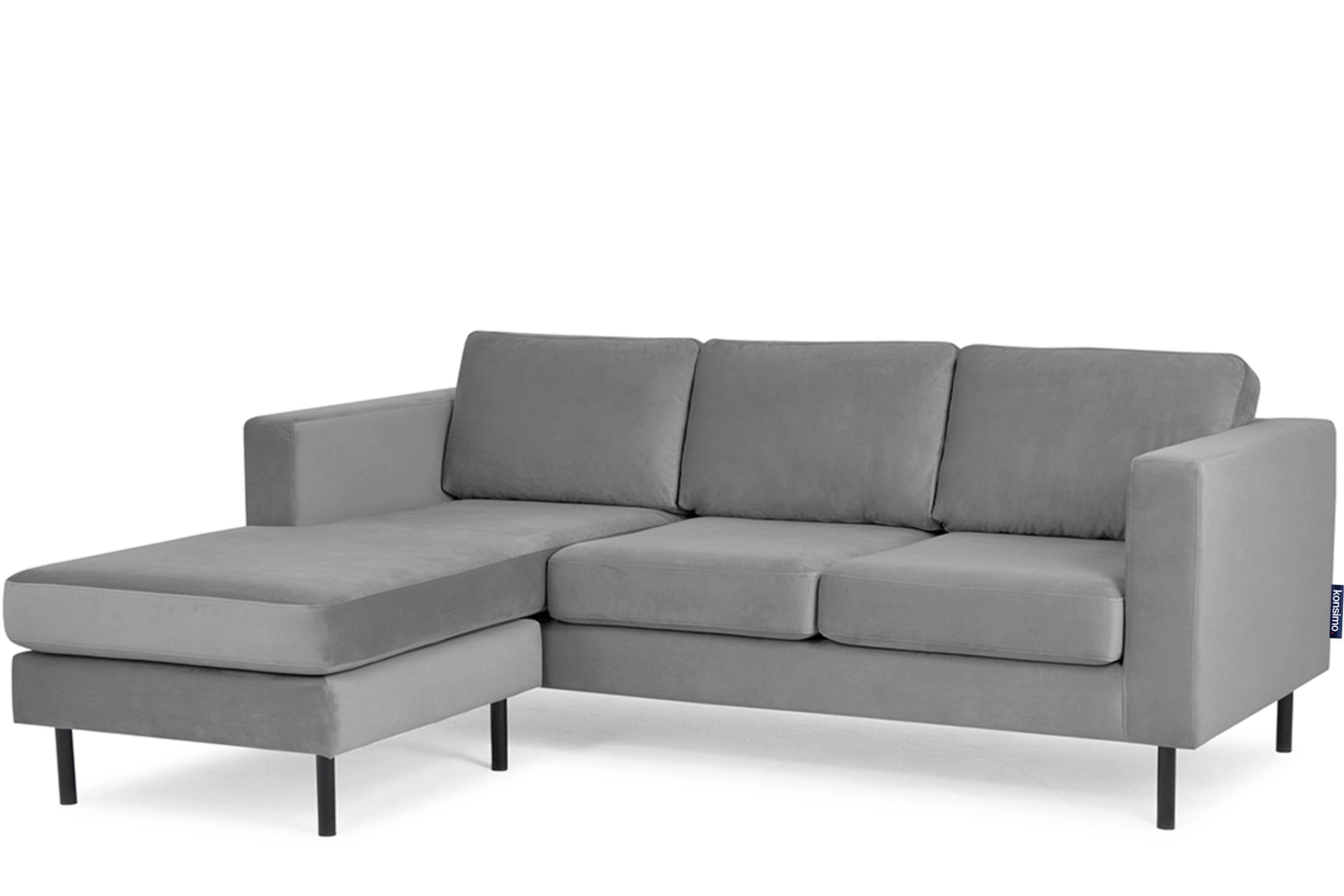 universell, | Design, grau Ecksofa | ist Seite universelles TOZZI, hohe grau grau Beine Konsimo