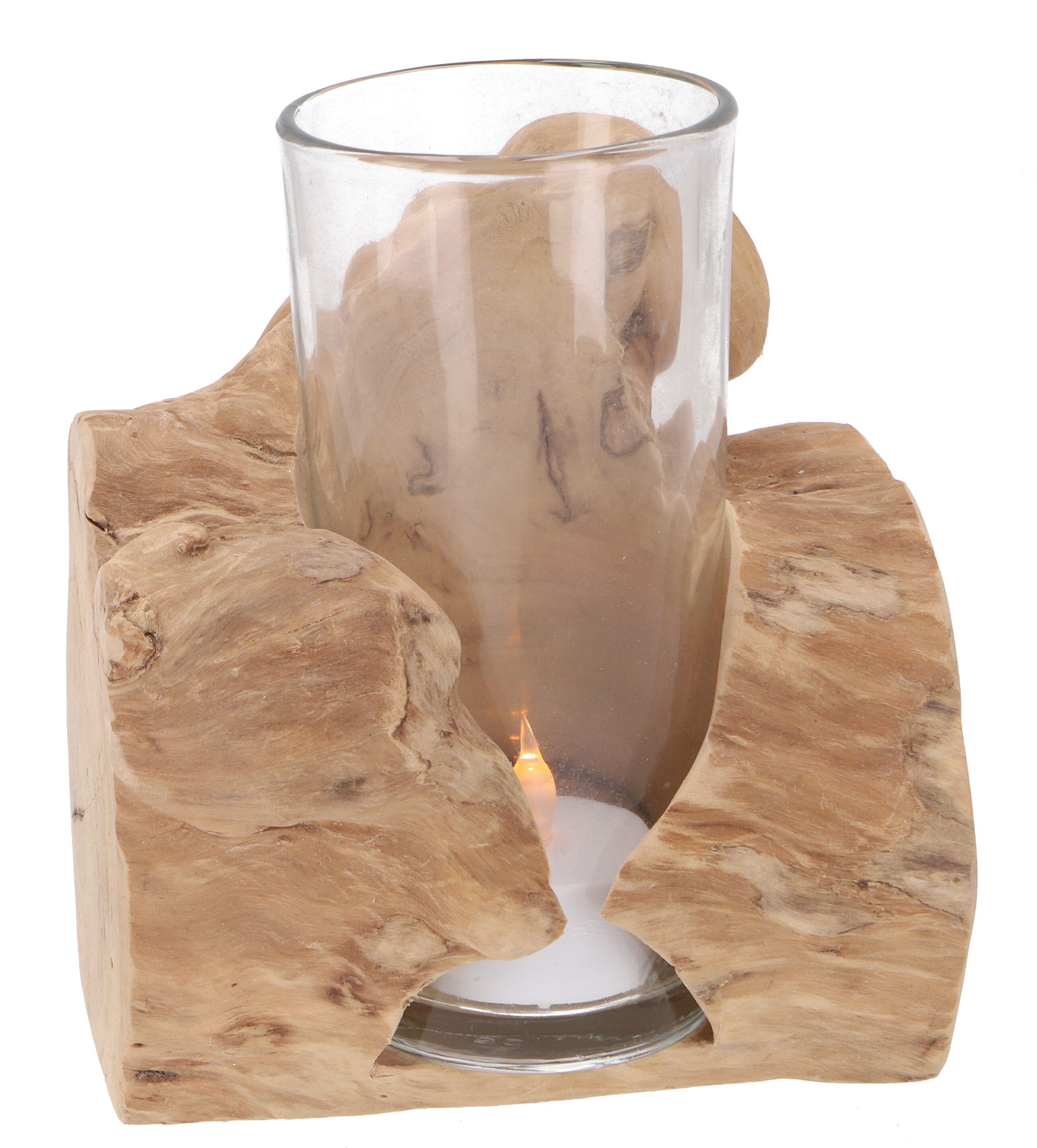 Guru-Shop Windlicht Wandvase, Kerzenleuchter aus Wurzelholz günstig online kaufen