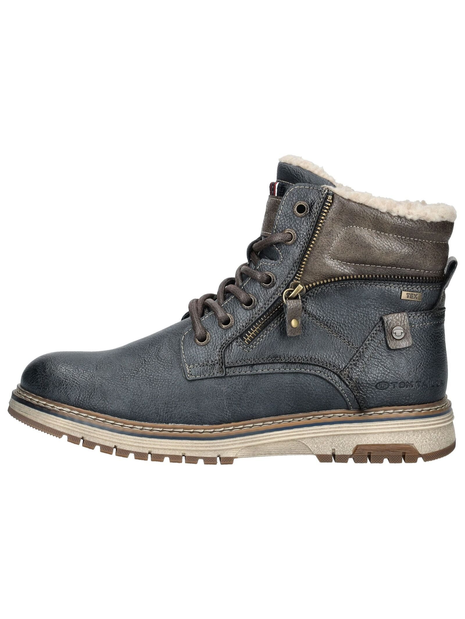 TOM TAILOR Tom Tailor Stiefelette Lederimitat/Textil Schnürstiefelette günstig online kaufen