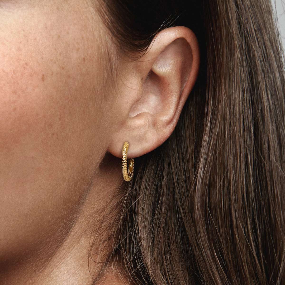Pandora Paar Creolen 262728C00, für Damen für Charms Goldfarben