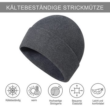 CALIYO Schlupfmütze Wintermütze Herren Damen Strickmütze Beanie Mütze Wollmütze Winter Erwachsener klassisches Design Herrenmütze Weich Elastisch