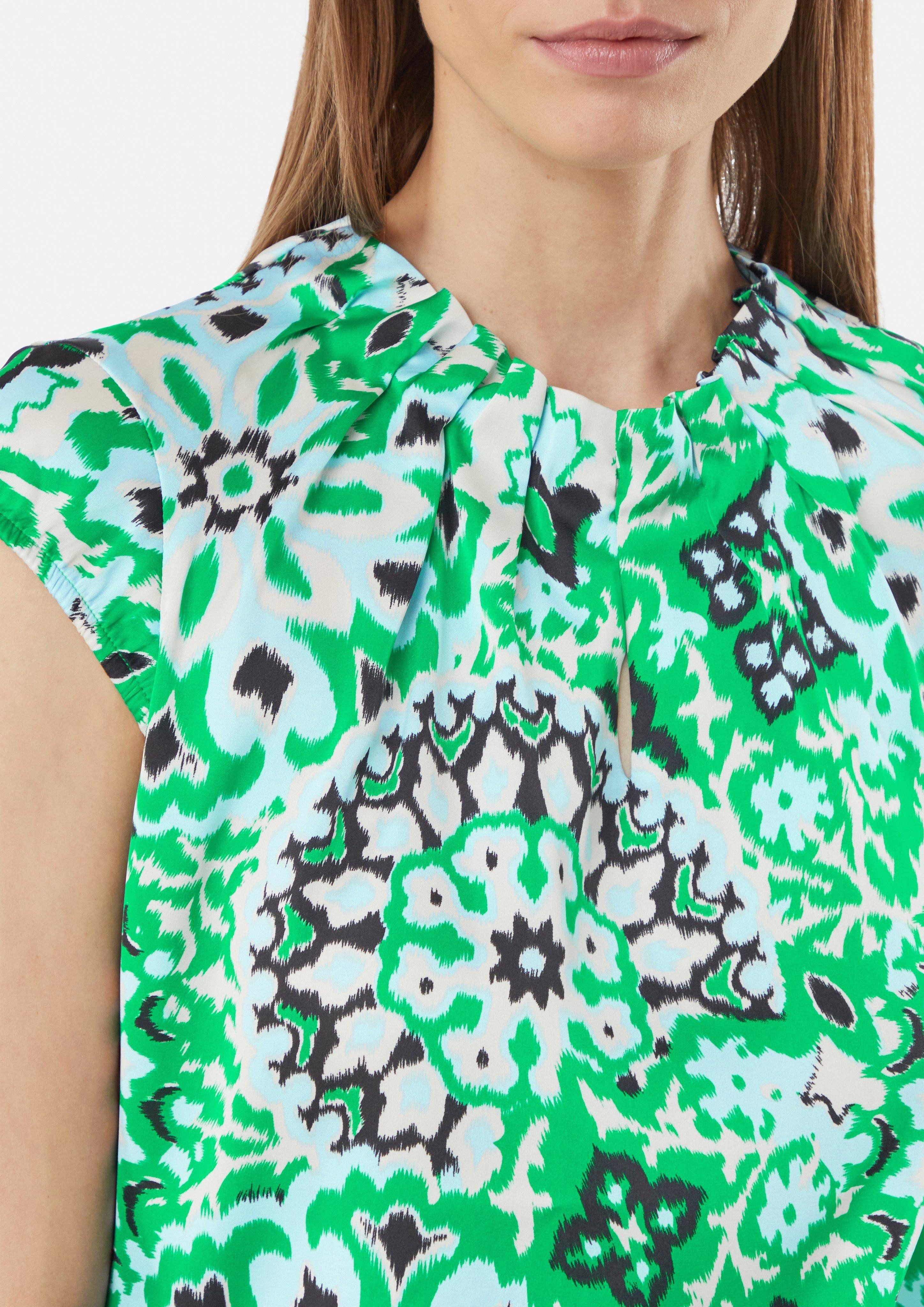 Comma Kurzarmbluse Satinbluse mit Raffung und günstig online kaufen