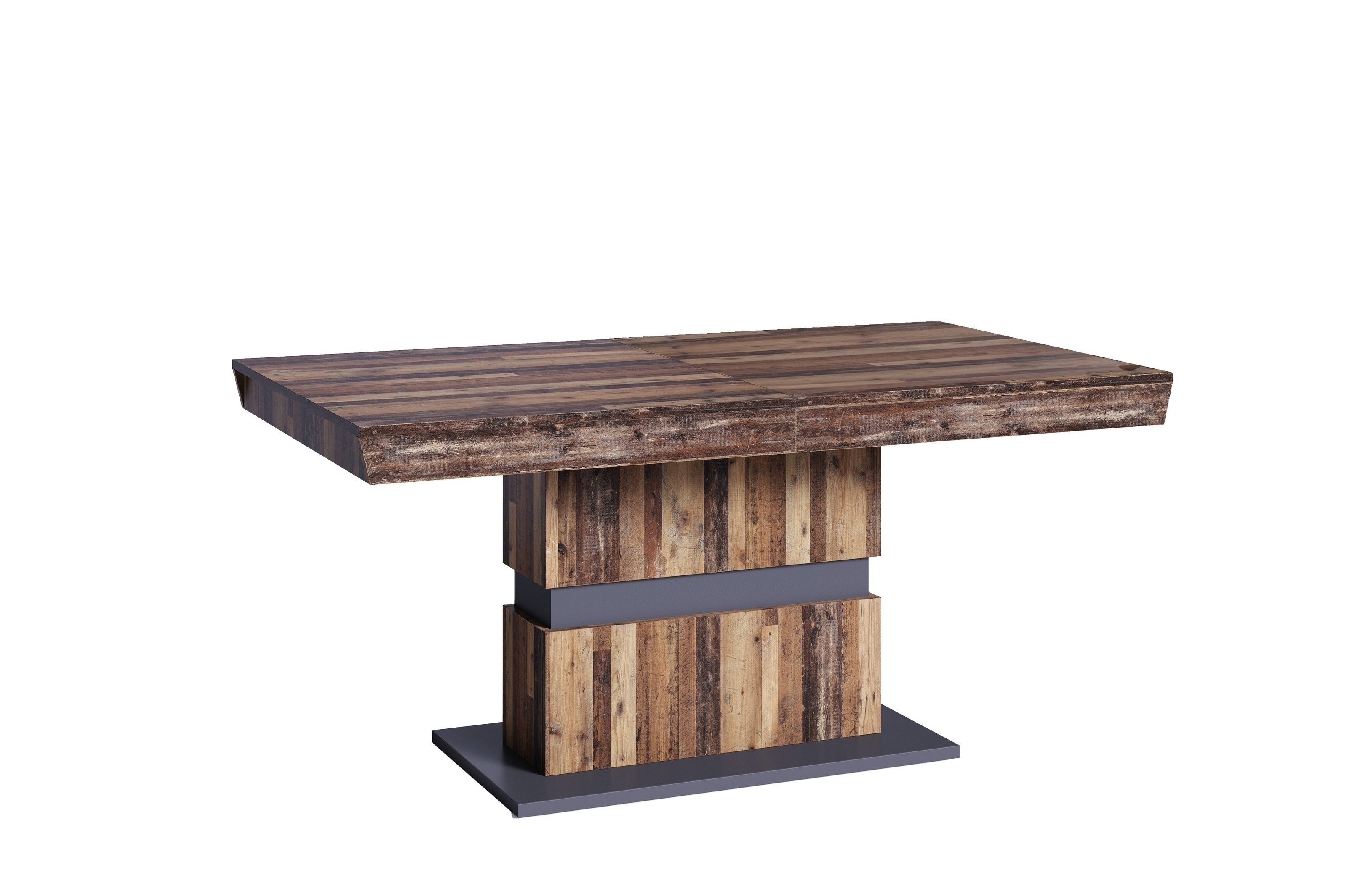 freiraum Esstisch MATTHEW, mit Auszug in Old-Wood-Optik 140-195 x 75 x 90 cm (BxHxT)