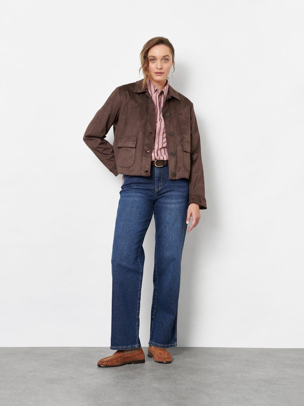 TONI Blusenjacke Jara in Velourlederoptik