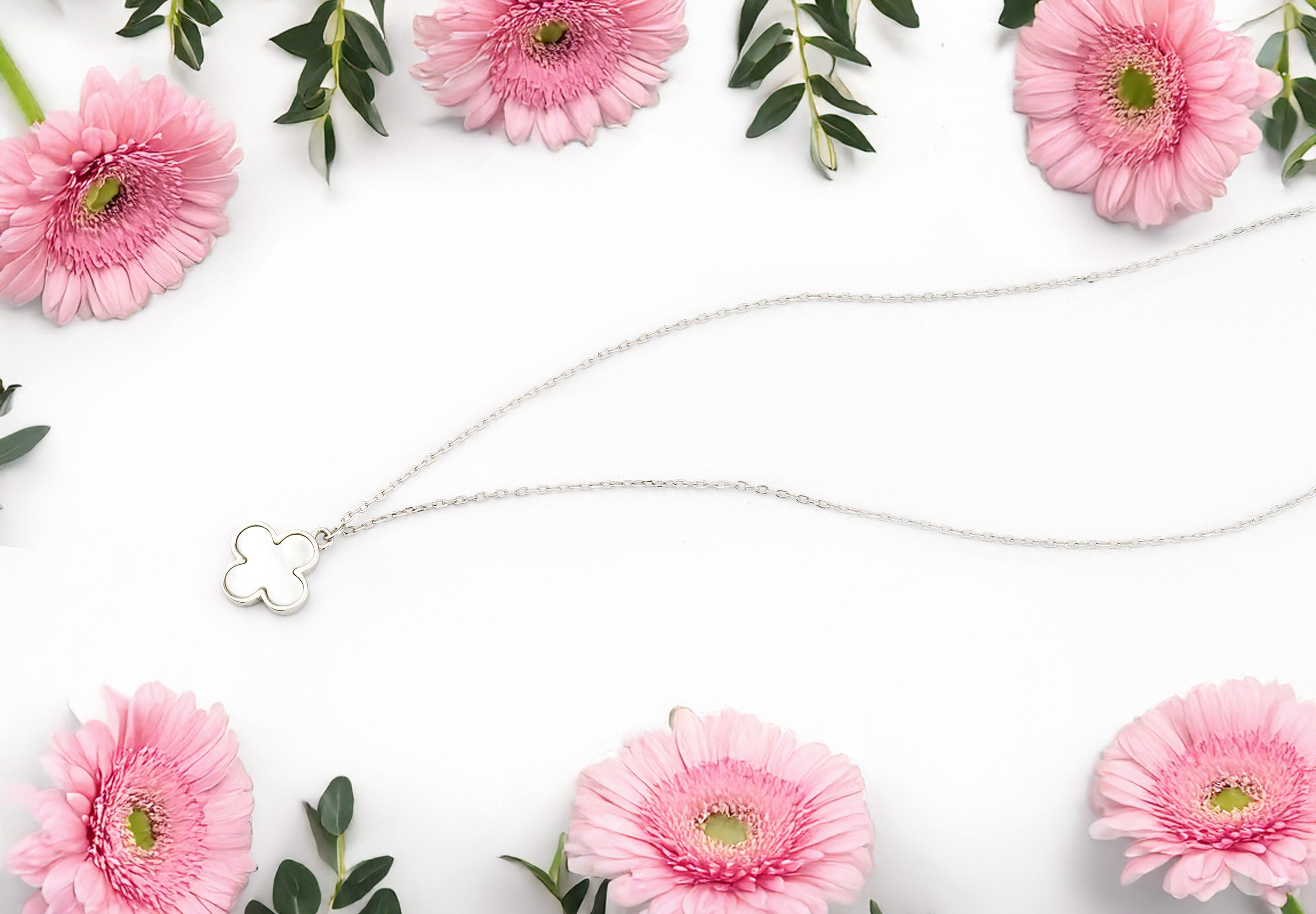 Sofia Milani Kette mit Anhänger Blume Emaille, 925 Silber Damen Schmuck - N0836