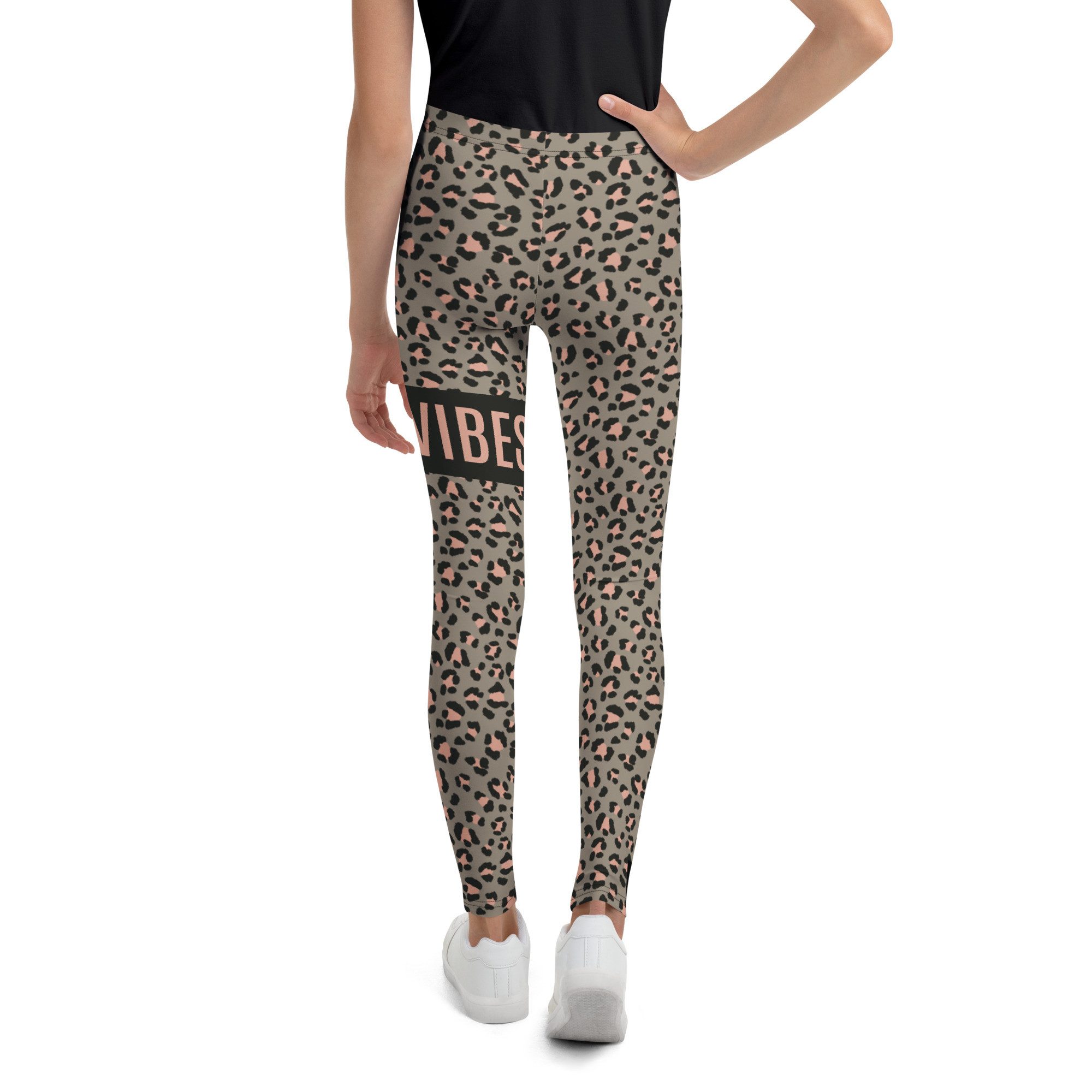 DECALVIBES Leggings Mädchen Leggings für Kinder & Jugendliche Urban Side Leopard Grey 4-Wege-Stretch, weiches Material, formstabil, komfortabler Sitz – Bild 5 von 5