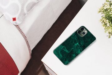 MuchoWow Handyhülle Marmor - Limone - Grün - Strukturiert - Marmoroptik, Handyhülle Apple iPhone 11 Pro Max, Smartphone-Bumper, Print, Handy