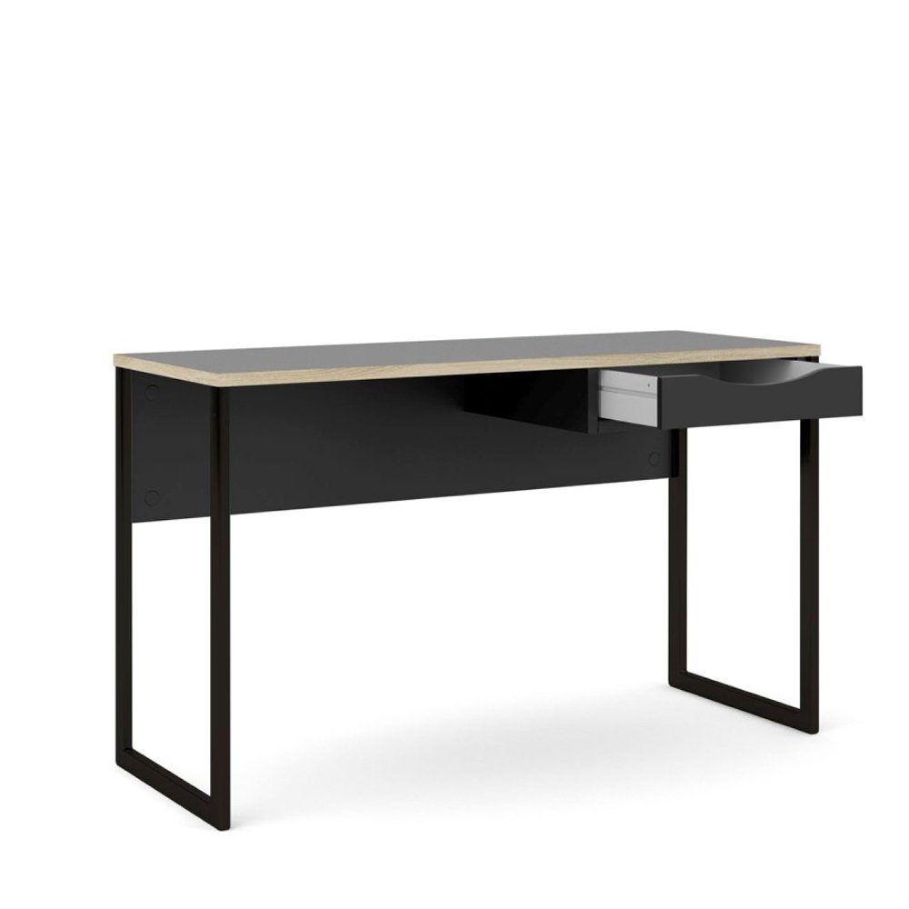 130 Schreibtisch Schreibtisch ebuy24 Schublade 1 matt schwarz, cm Fula