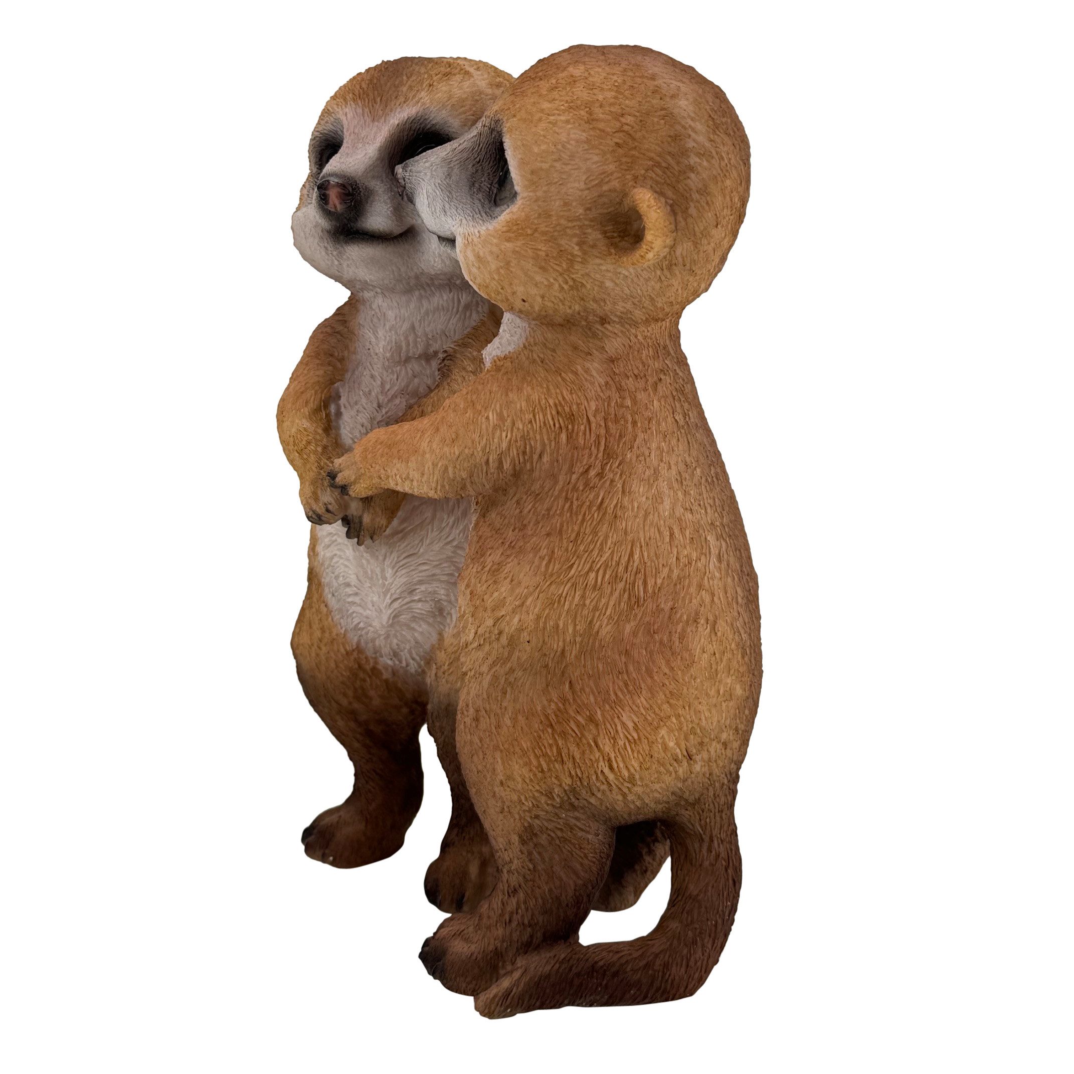 Online-Fuchs Gartenfigur für draußen - süßes Erdmännchen Paar - Deko Figuren, 27 cm groß, (wetterfest), Dekoration für Garten, Terrasse und Balkon – Bild 5 von 5