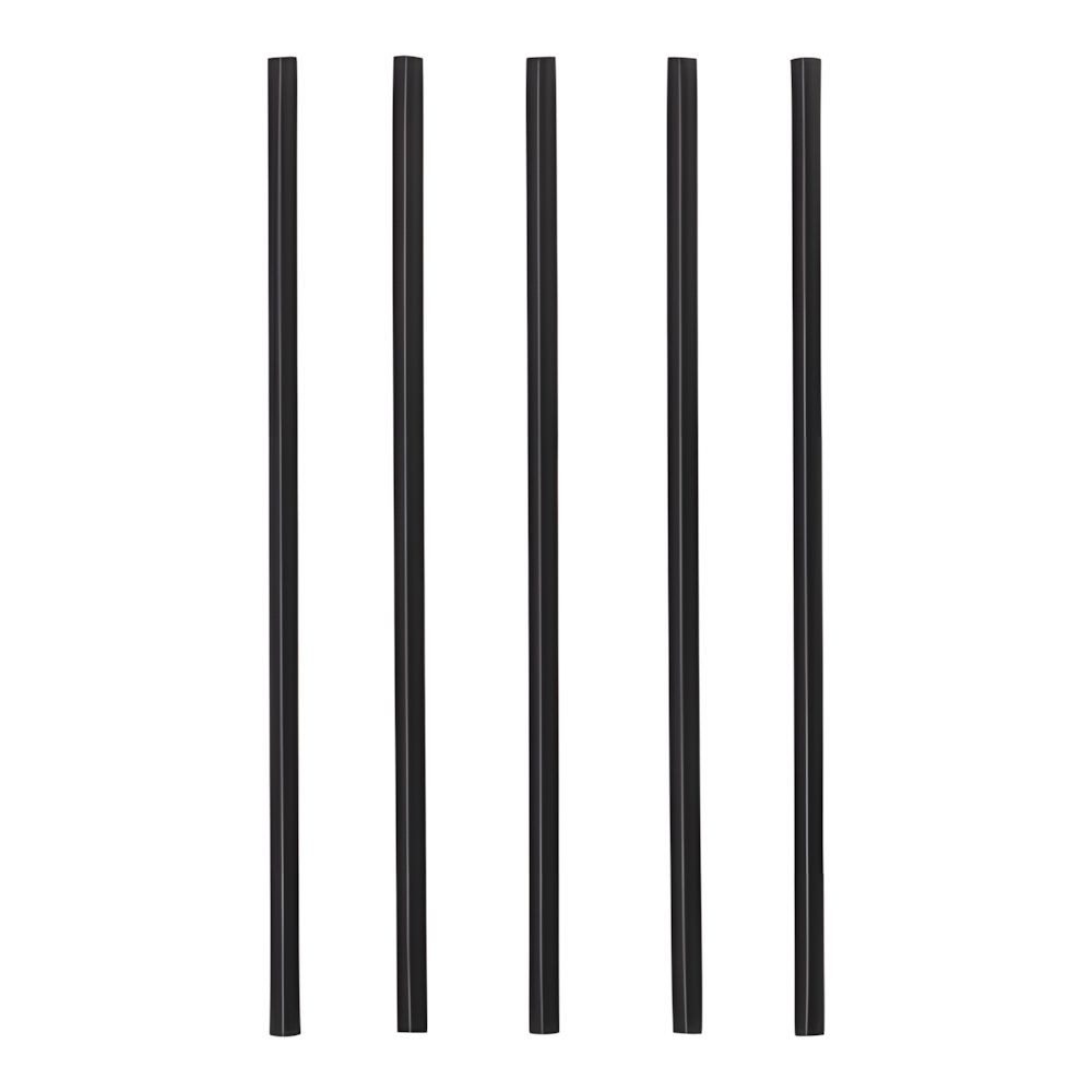 PAPSTAR Trinkhalme Mehrweg-Shake-Halme PP Ø 8 mm, 25 cm schwarz 100 Stk