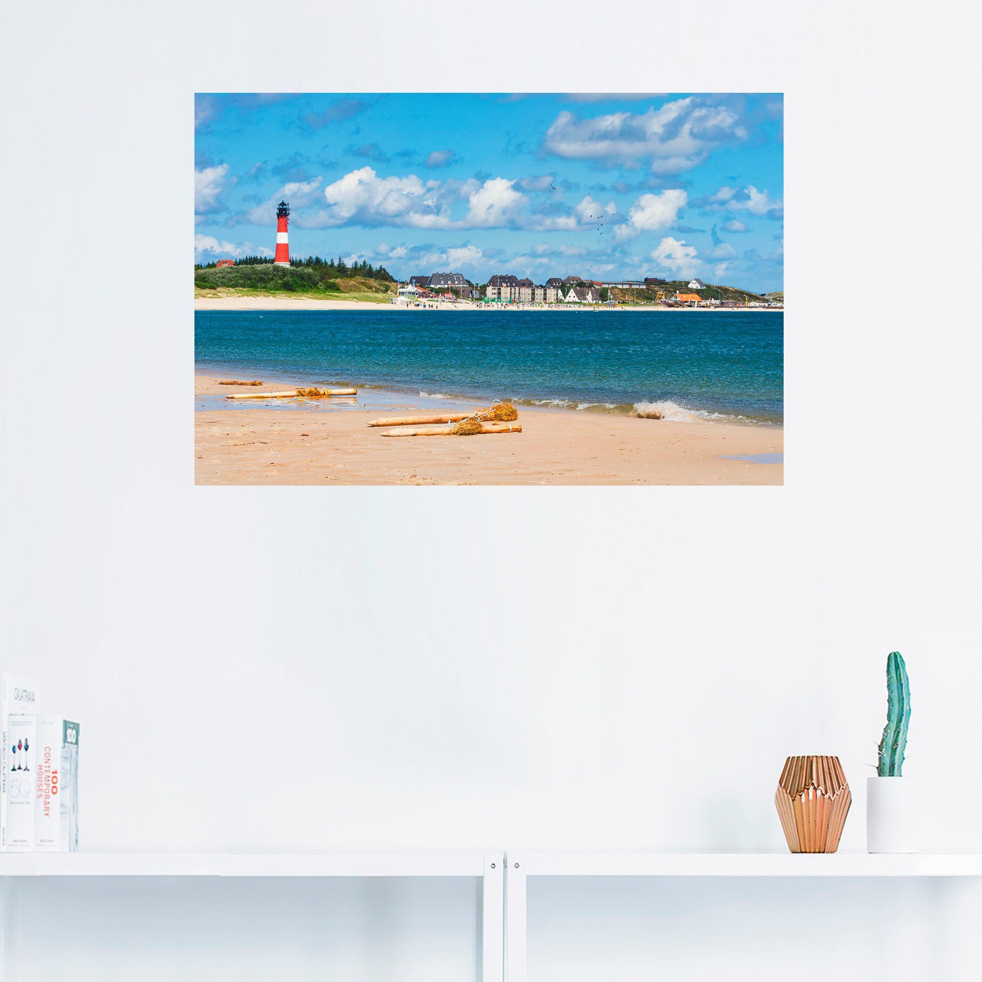 Leinwandbild, Wandaufkleber Strand Poster (1 Alubild, oder Insel als Artland Größen St), in - versch. Wandbild Hörnum Sylt,