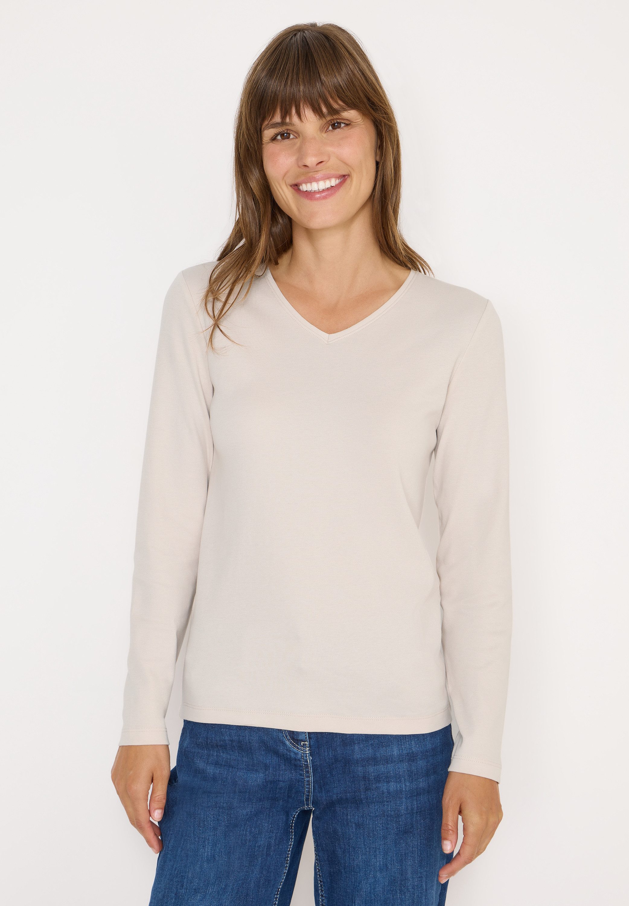 CECIL Langarmshirt aus reiner Baumwolle
