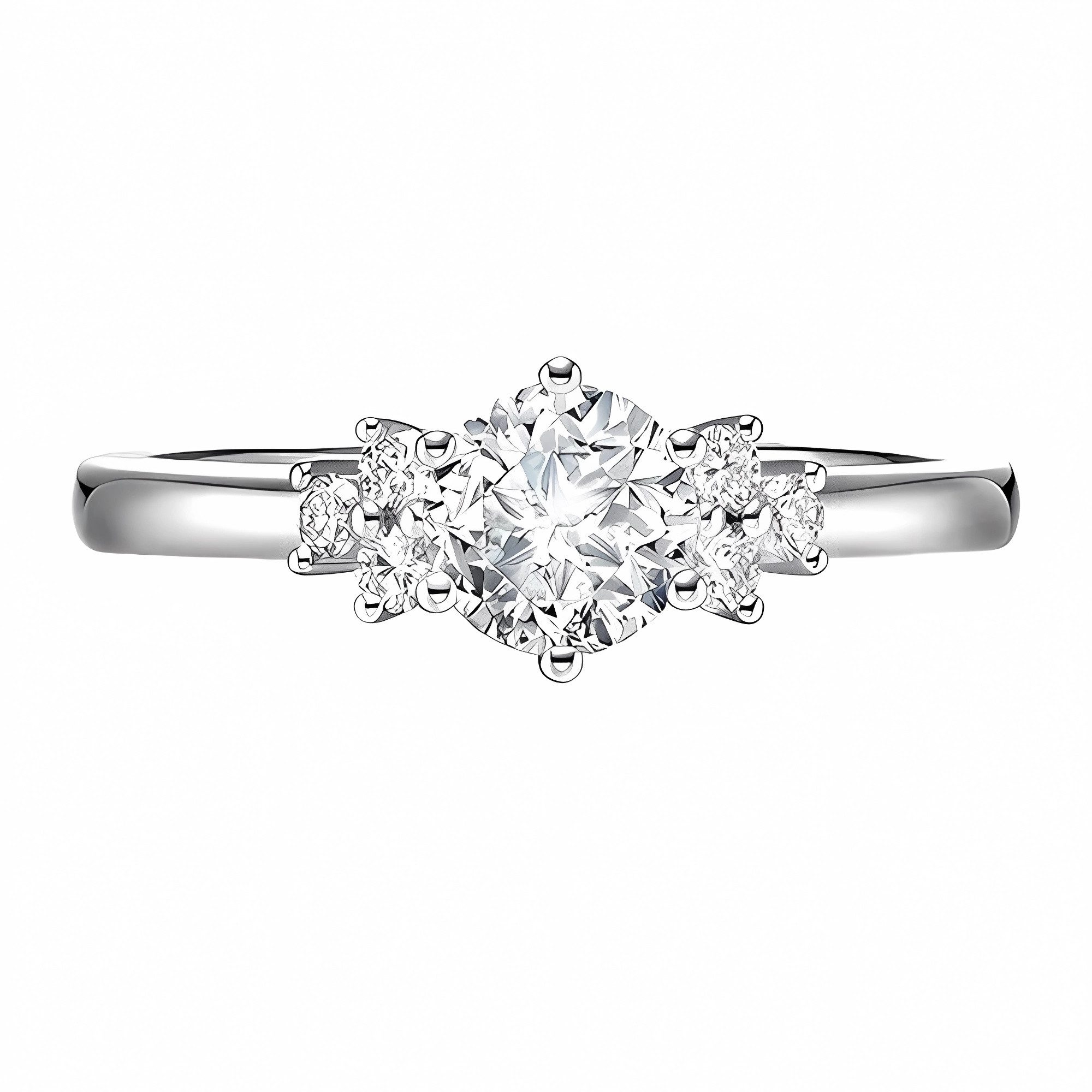 Jumpeak Diamantring Ring Gold Damen 585 Echtgold,Diamant Ring Damen,Lab Grown Diamant Ring, 1ct,E,VS1,IGI,Rund Ring in Krallenfassung,Geschenk Schwester