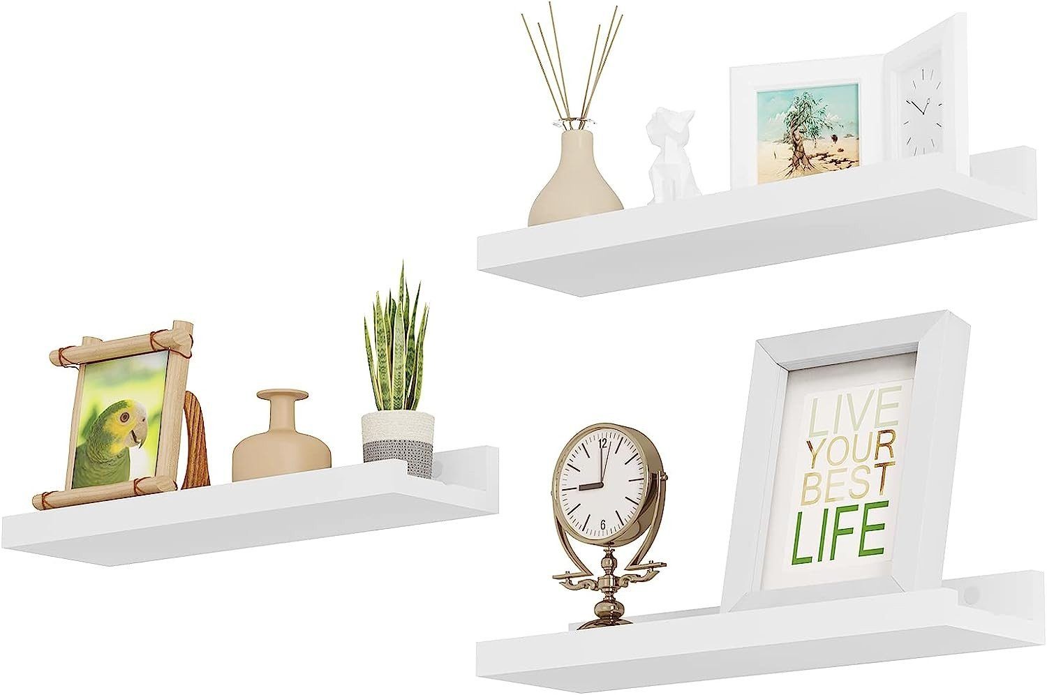 EUGAD Wandregal, Set 3-tlg., Schweberegal Bilderleiste aus MDF günstig online kaufen