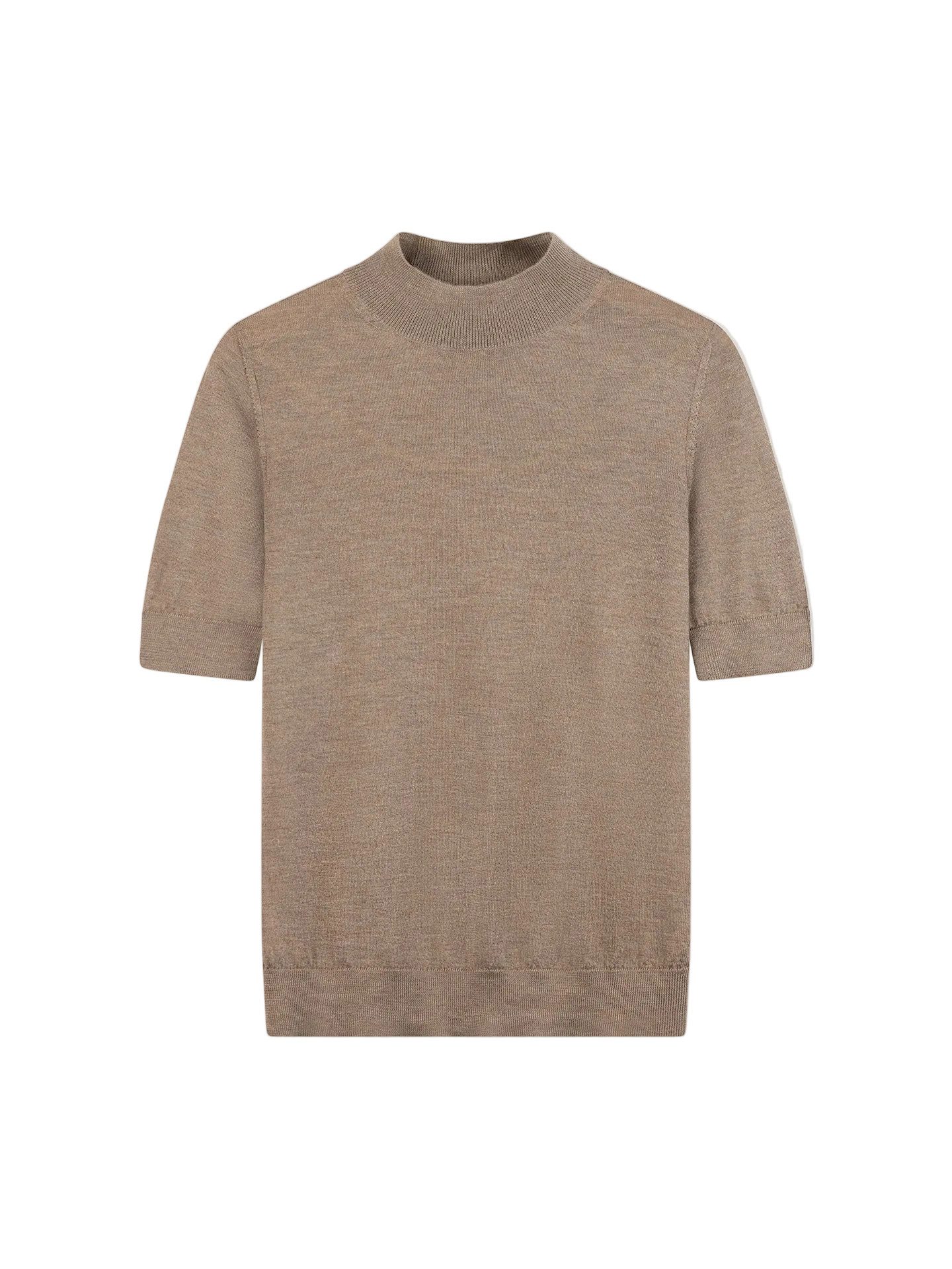 GOBI Cashmere Rundhalspullover Kaschmir-Seiden-Shirt mit Stehkragen