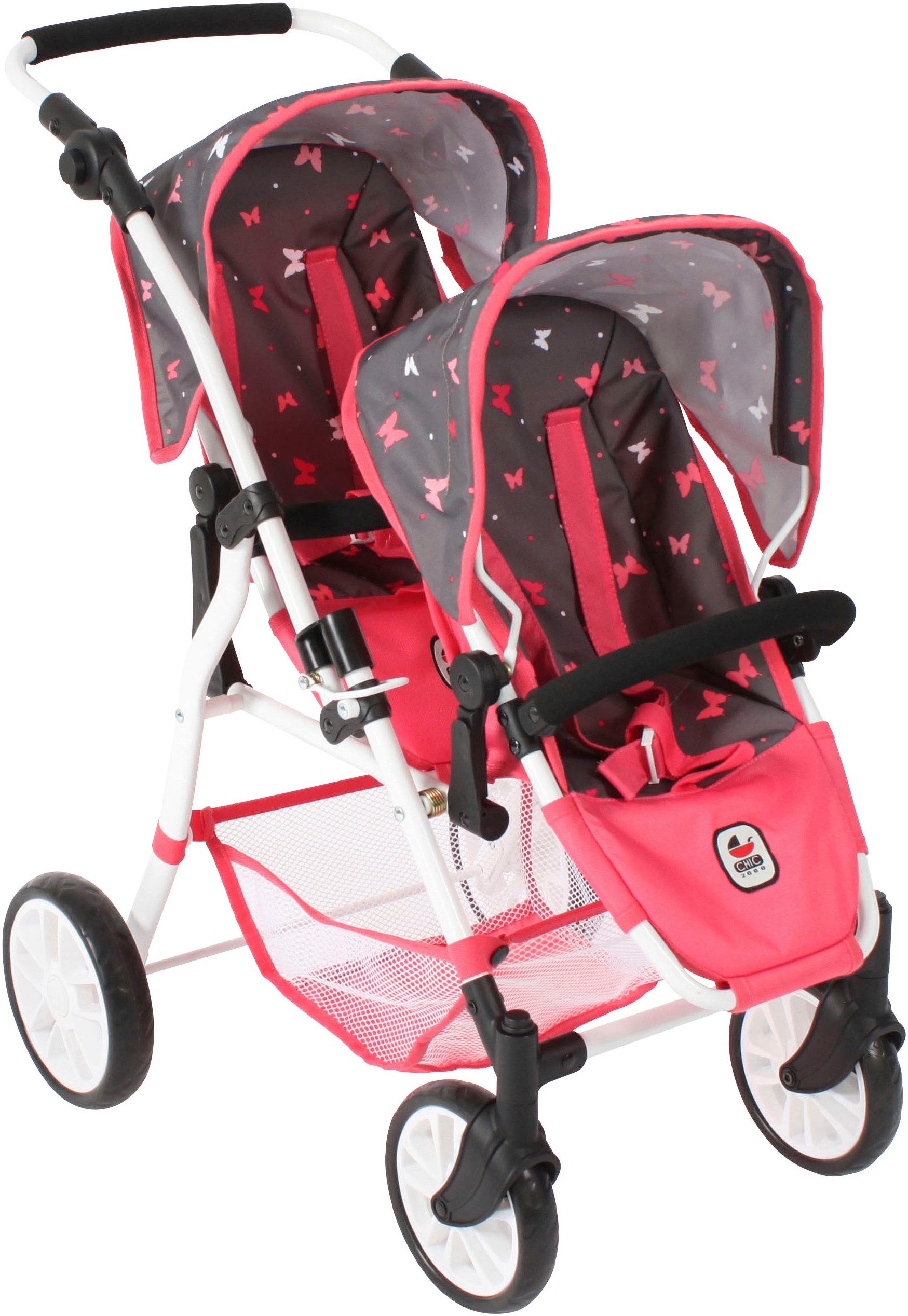 CHIC2000 Puppen-Zwillingsbuggy Twinny, Butterfly, mit schwenkbaren Vorderrädern