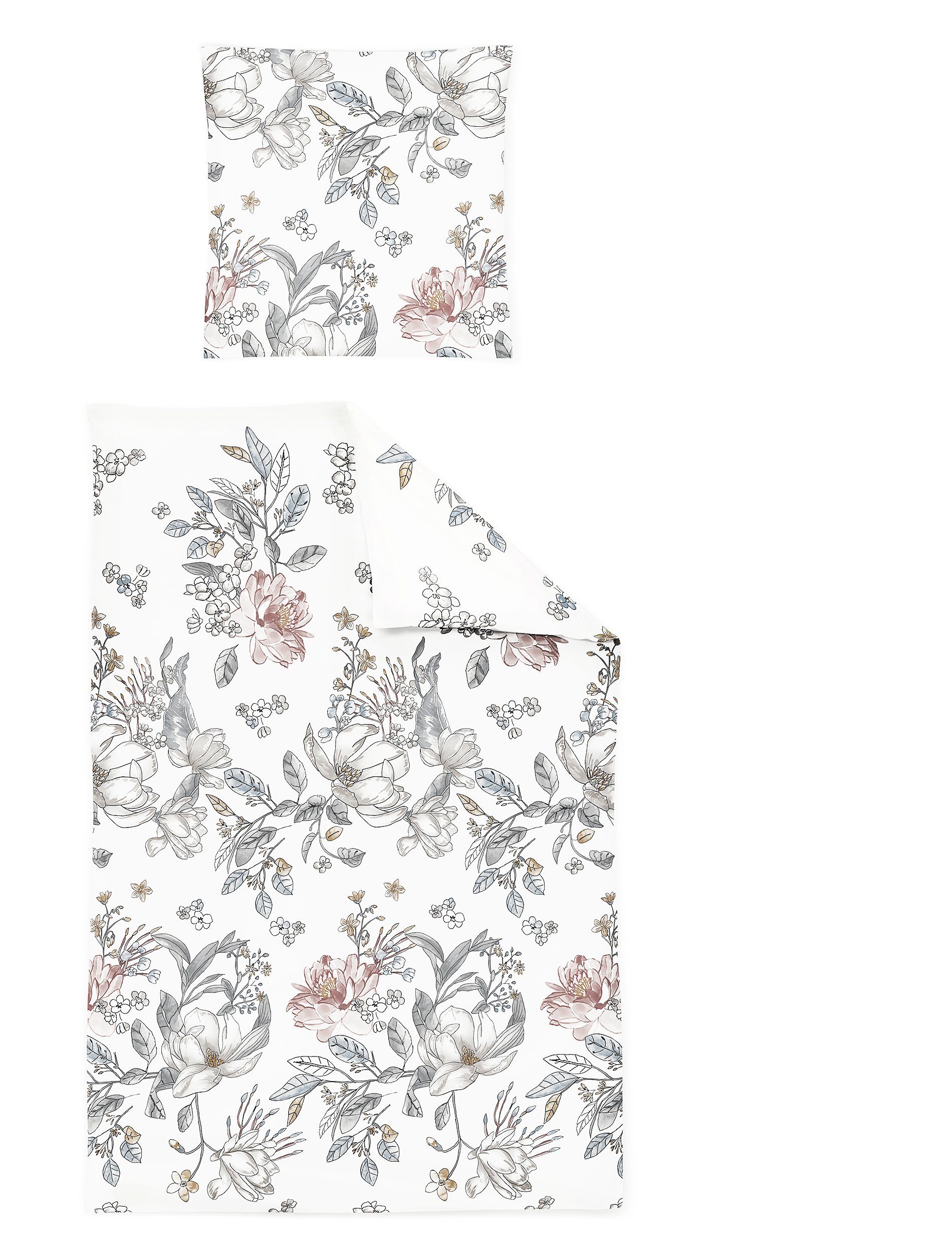 Irisette Bettwäsche Irisette Nova Mako-Satin Bettwäsche 135x200 Magnolie st günstig online kaufen