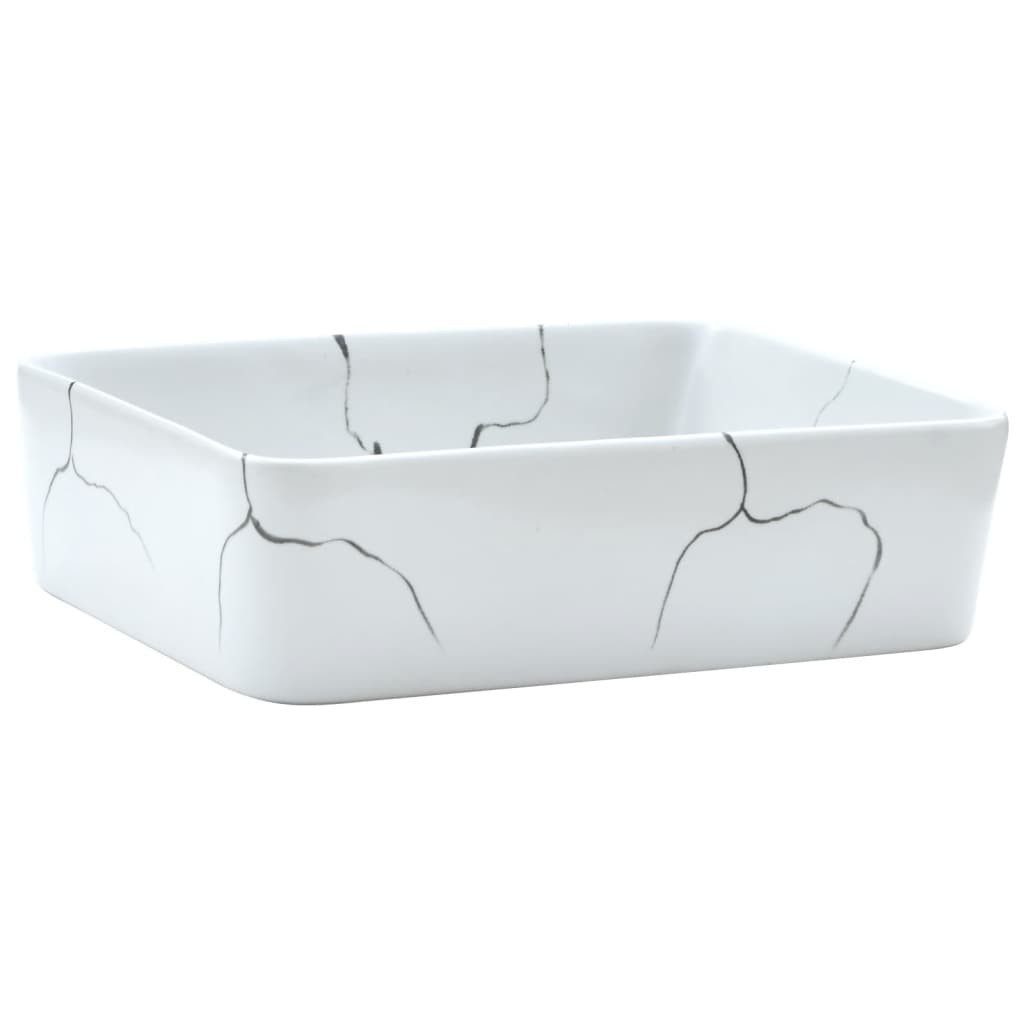 vidaXL Waschbecken Aufsatzwaschbecken Weiß Rechteckig 46x35,5x13cm günstig online kaufen