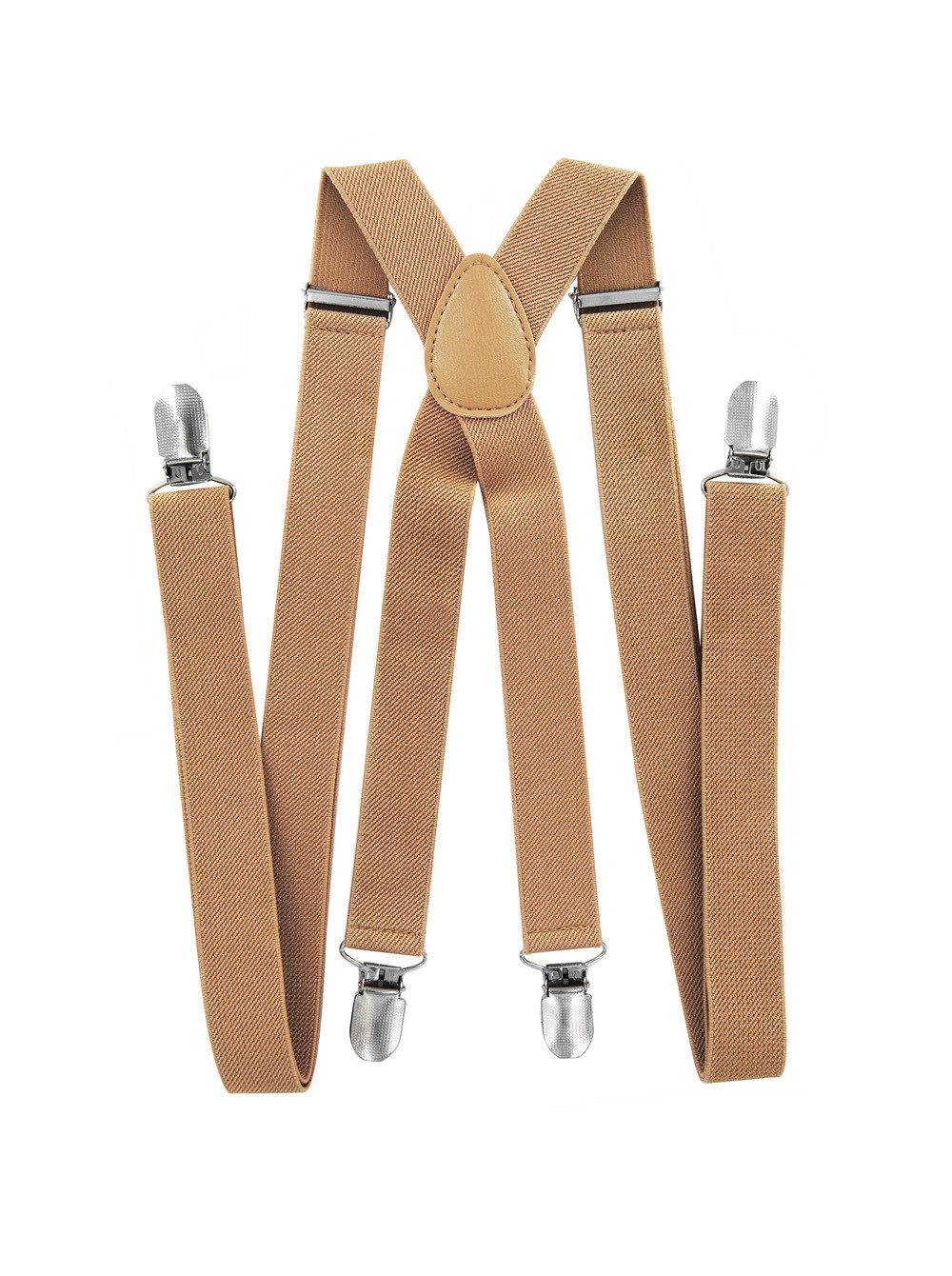 axy Hosenträger Herren Hosenträger 4 Stabile Clips X-Form 2,5cm Breit verstellbar und elastisch 120cm Lang