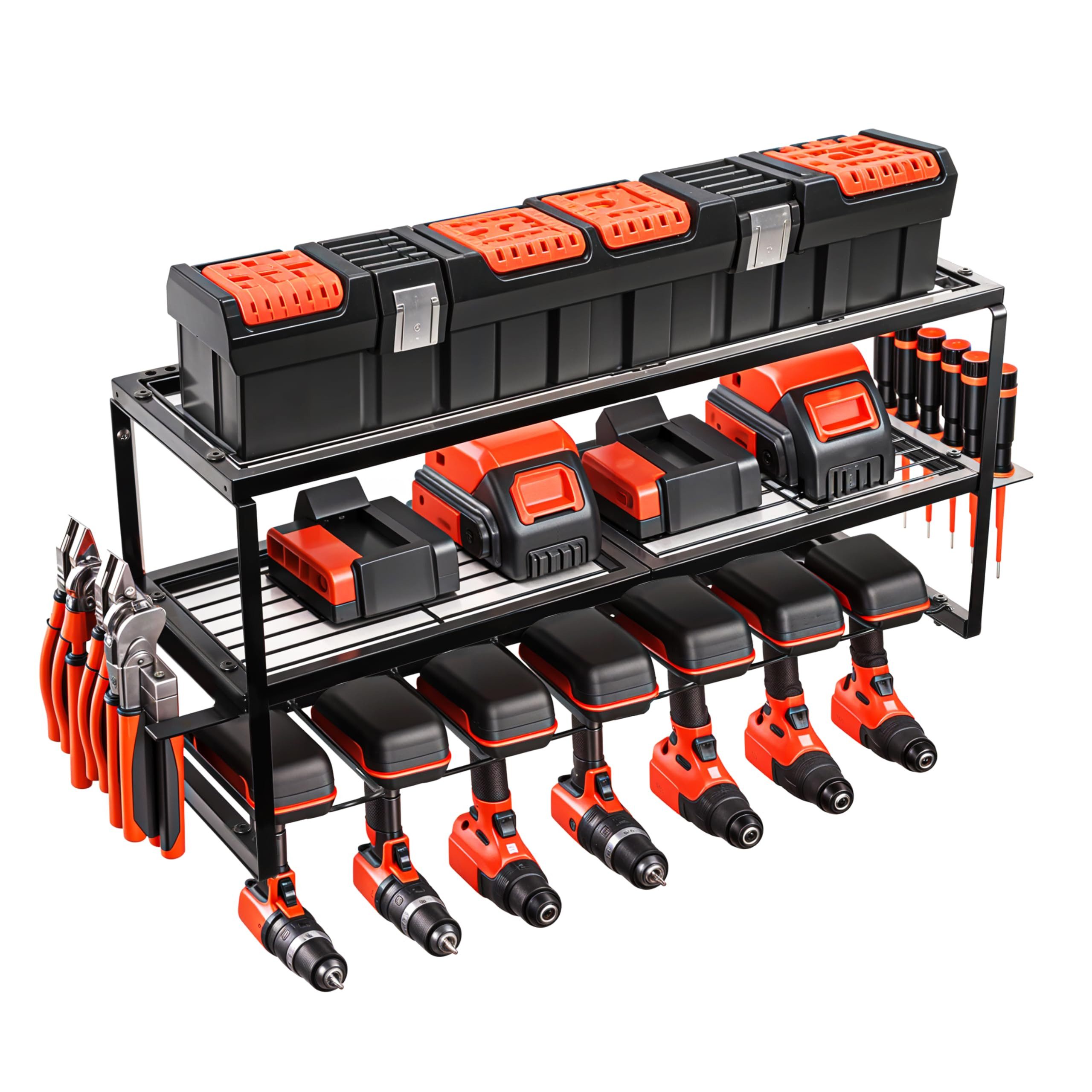 Badaccessoire-Set Belle Vous Werkzeugaufbewahrung Garagenwandregal - Werkzeug Organizer