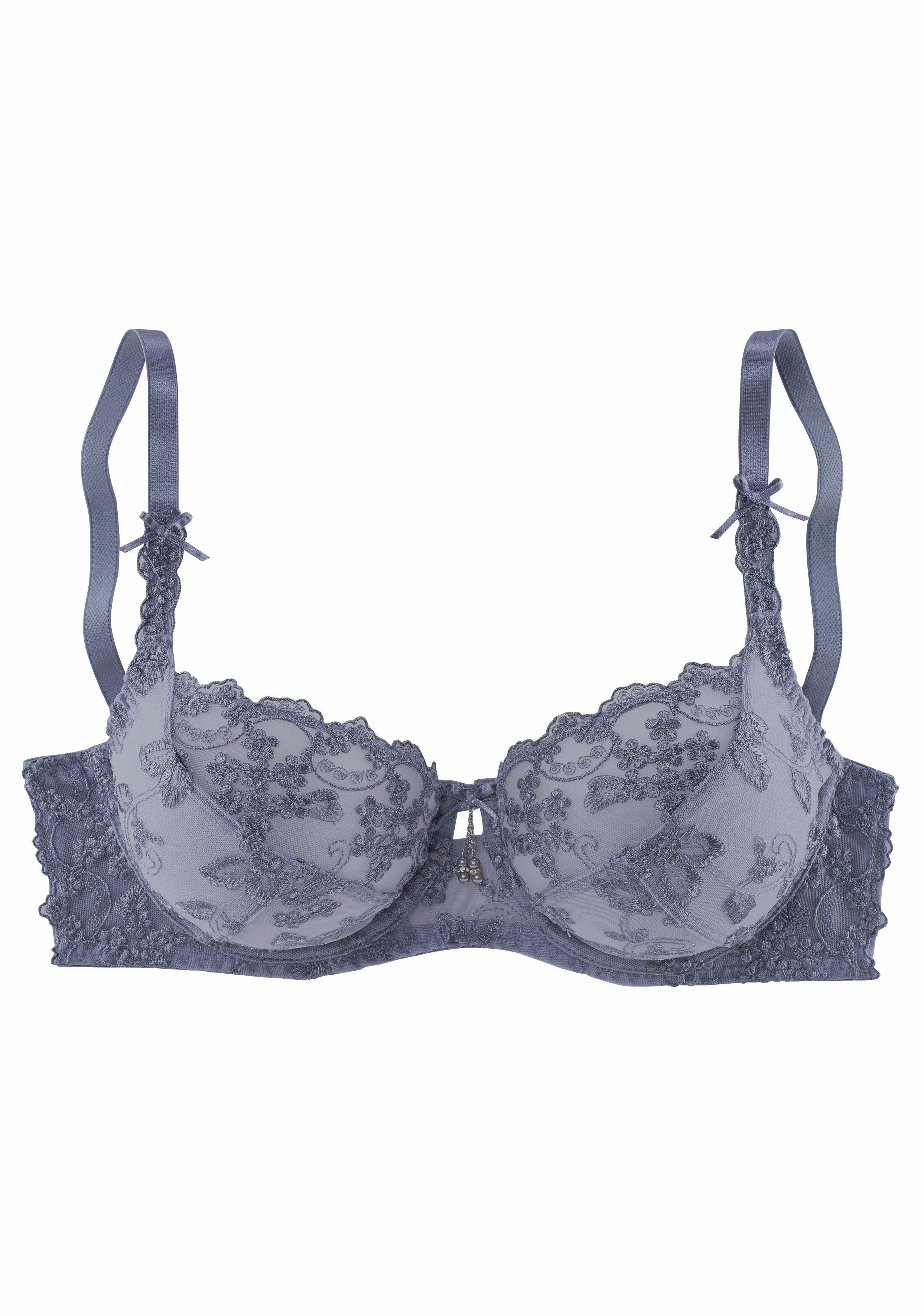 LASCANA Bügel-BH mit transparenter Stickerei-Spitze, Dessous. € 35,99