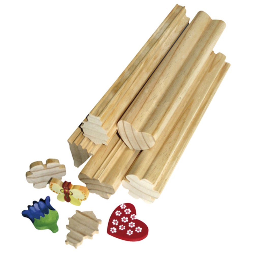 EDUPLAY Experimentierkasten Profilholz Muttertag, 5 Stangen je 6 x 5 x 30 cm