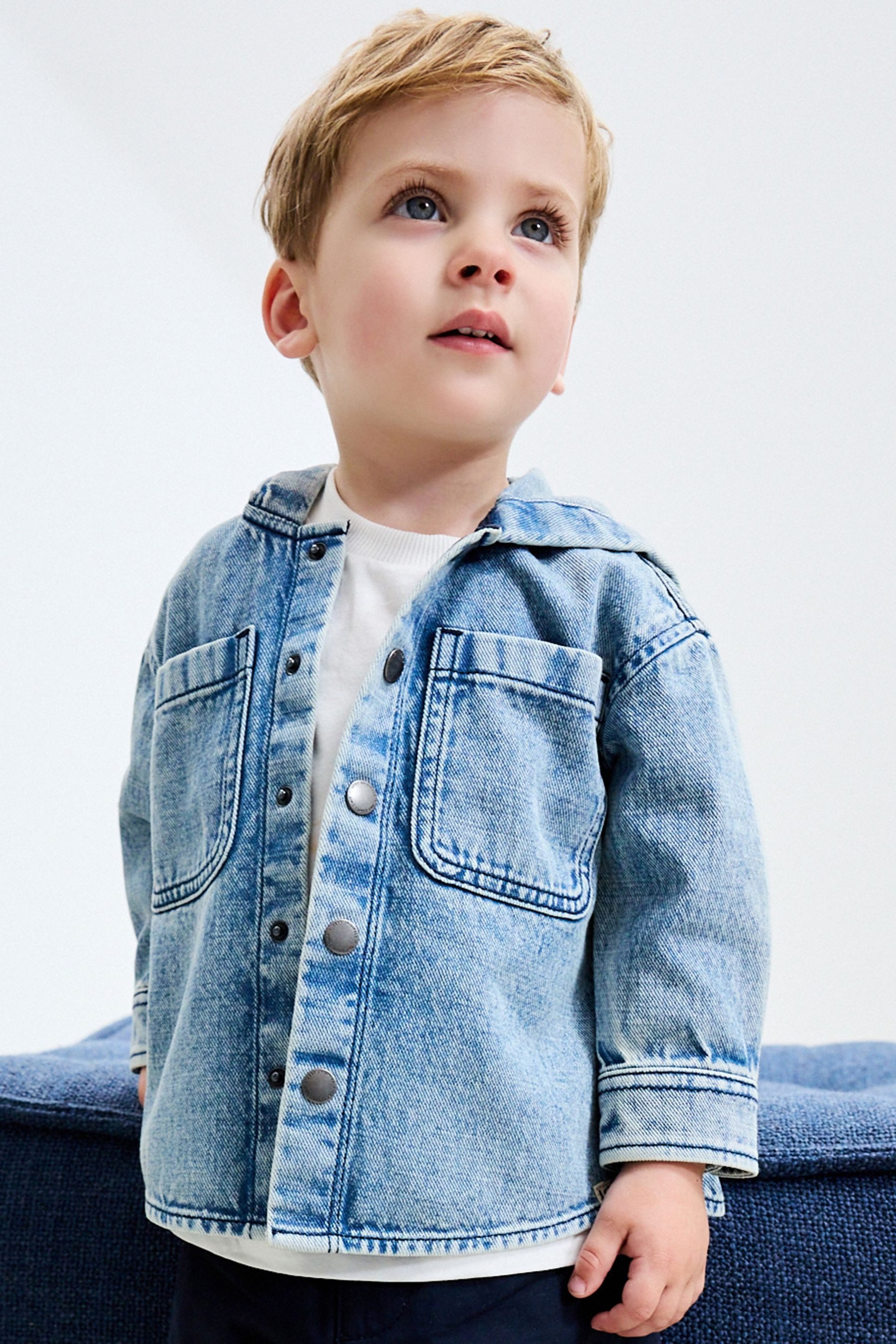 Next Jeanshemd Denim-Kapuzenhemdjacke (1-tlg)