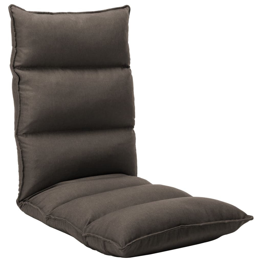 vidaXL Bodenkissen Bodenstuhl Faltbar Taupe Stoff günstig online kaufen