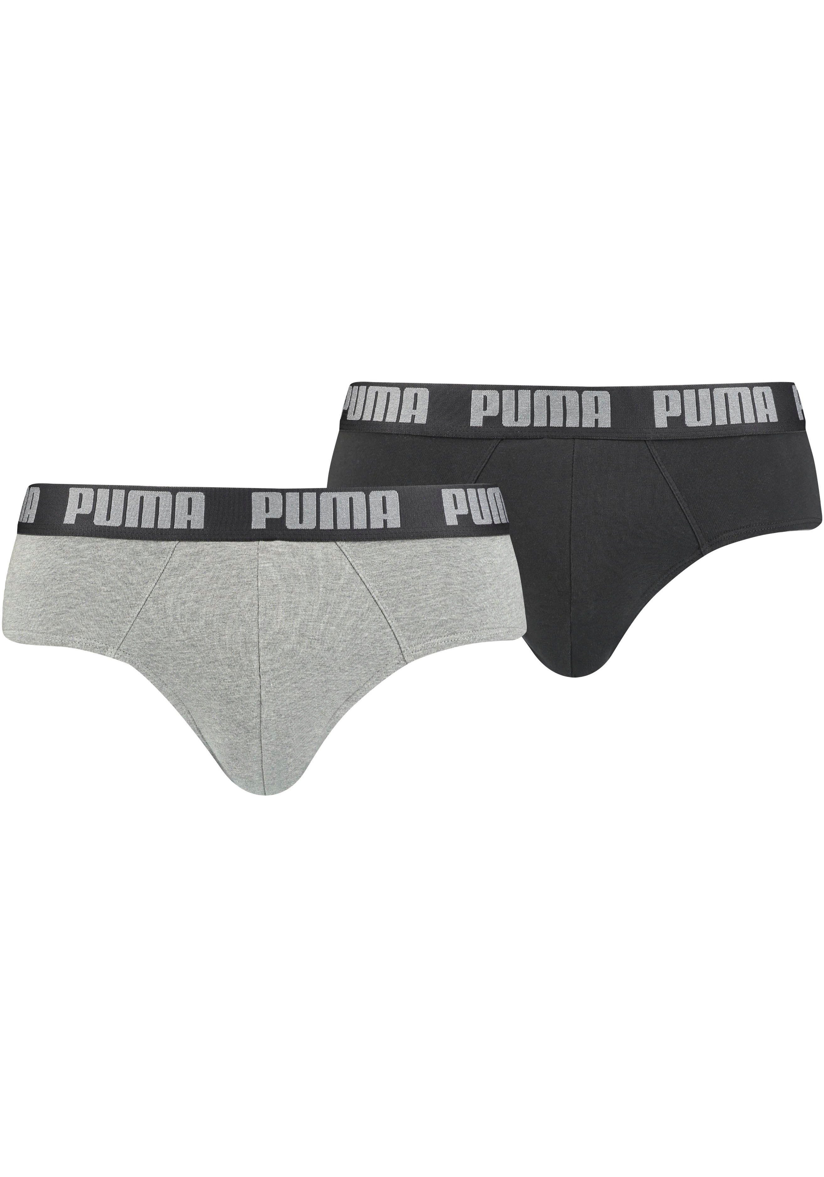 PUMA Slip (Packung, 2-St) PUMA BASIC BRIEF 2P grey-black