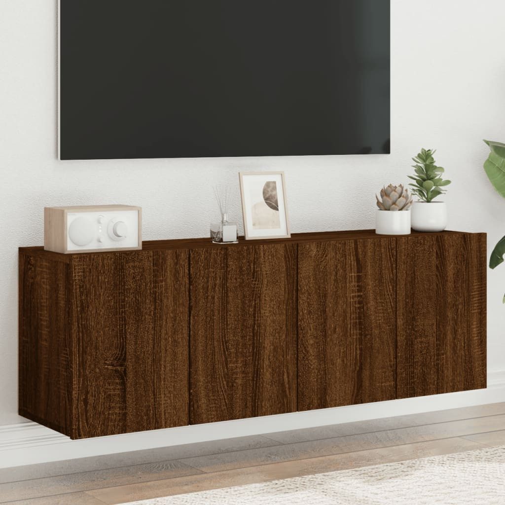 vidaXL TV-Schrank TV-Wandschränke 2 Stk. Braun günstig online kaufen