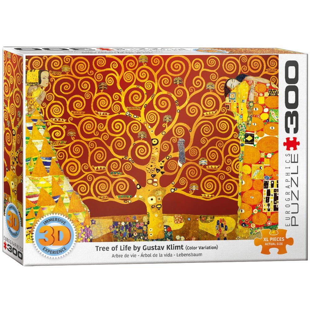 EUROGRAPHICS Puzzle Lebensbaum - Gustav Klimt, 300 Puzzleteile, mit 3D-Effekt