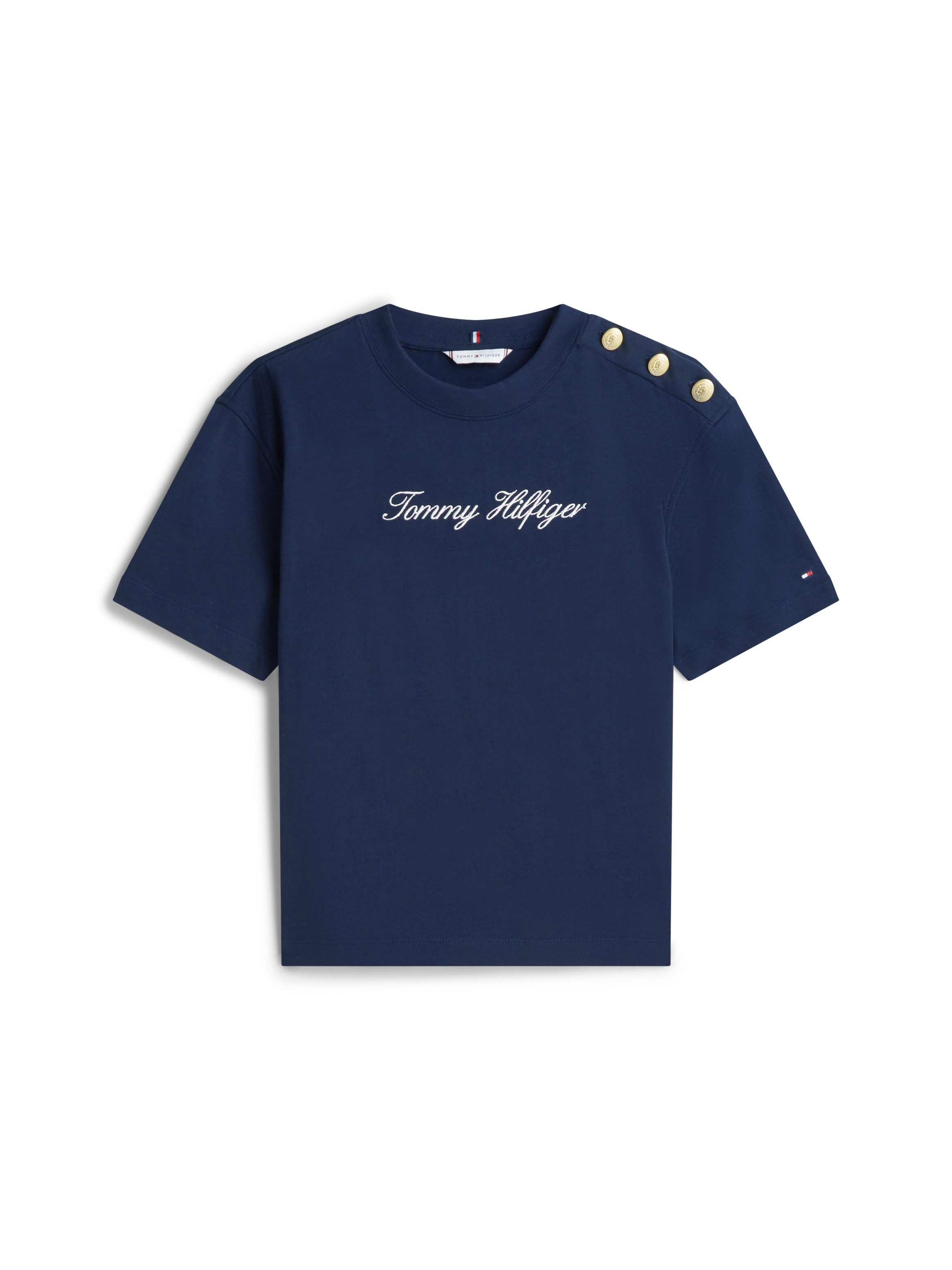 Kurzarmshirt GOLD BTN SCRIPT MDRN SS TEE